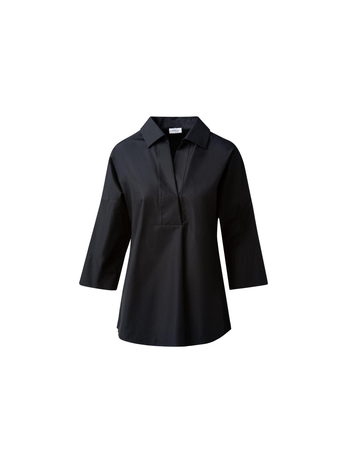 Designer Oversized Shirt with Kimono Sleeves - black