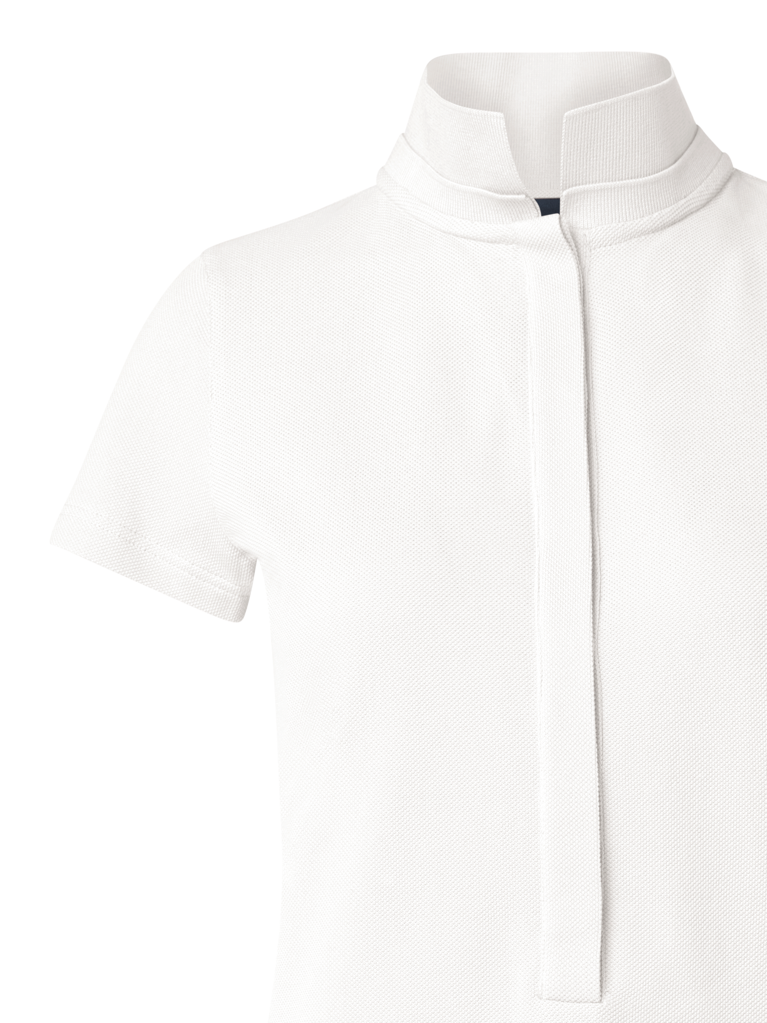 Designer Cotton Knit Polo Shirt - white