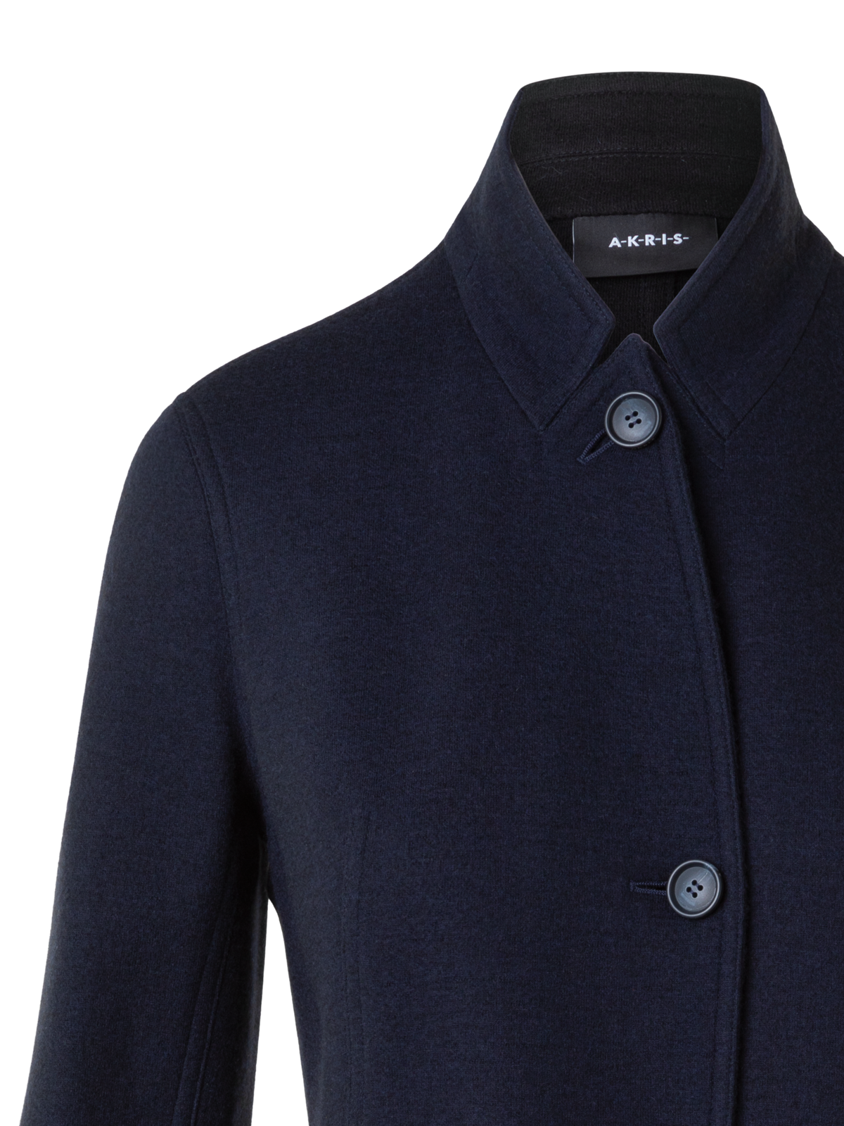 Designer Long Cashmere Jersey  Jacket - neutral - navy - blue