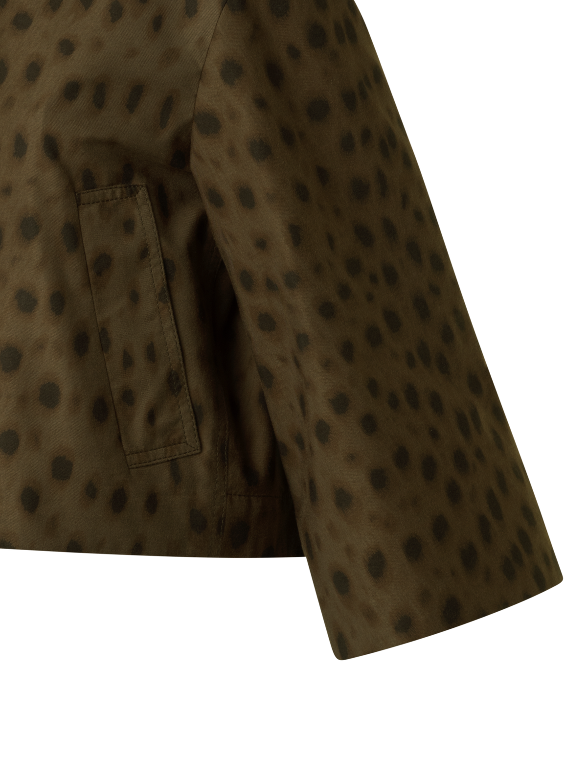 Designer Short Techno Parka in Leopard Print - neutral - brown