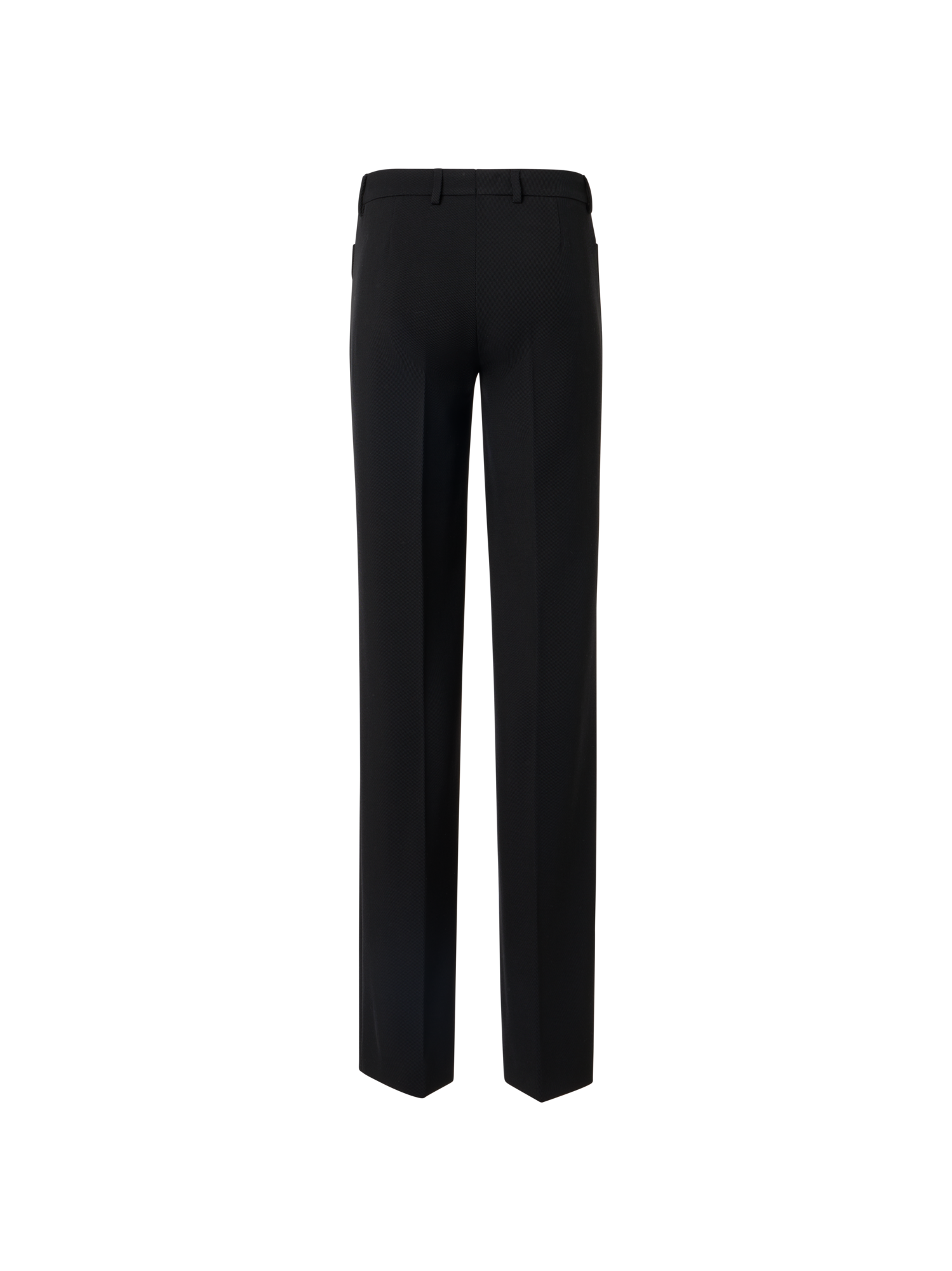Designer Mikka Straight-Leg Pants in Wool Tricotine - black