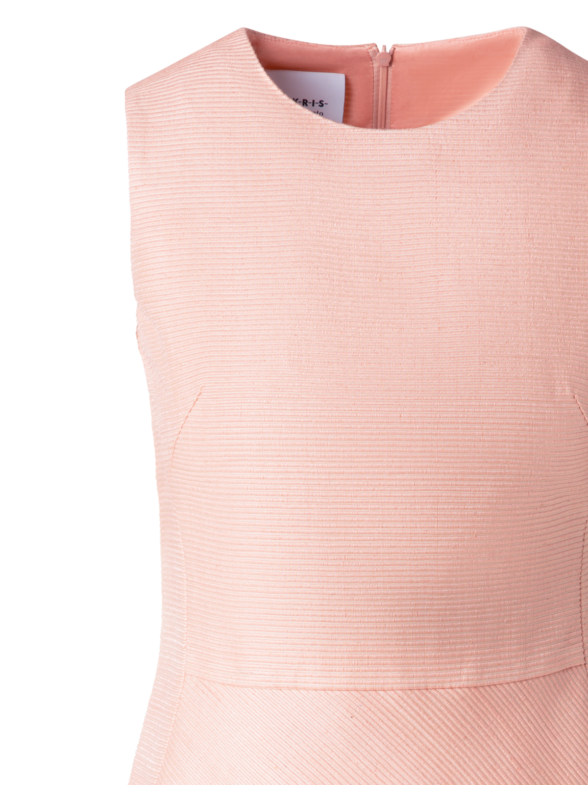 Designer Flared Cocktail Dress in Indian Silk Ottoman - pastel - orange