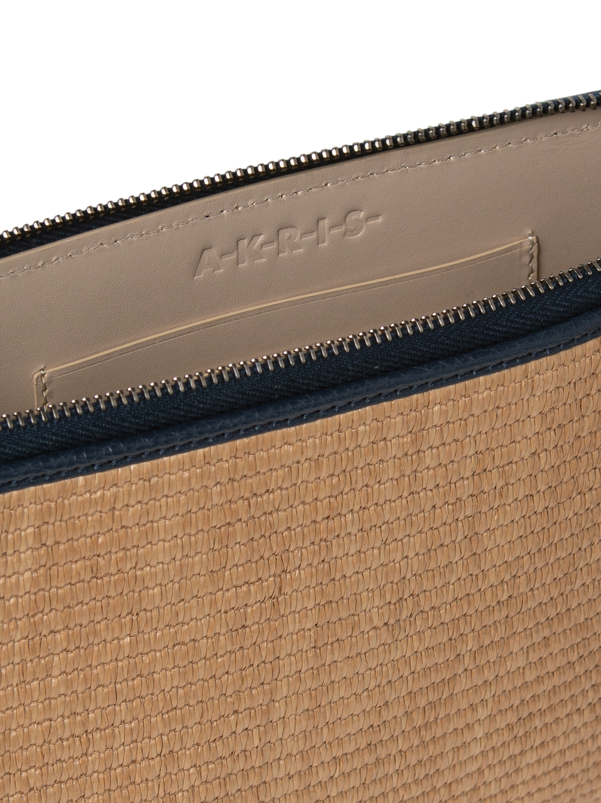 Designer Alexa Tassle Pouch - navy - blue - multicolor - beige