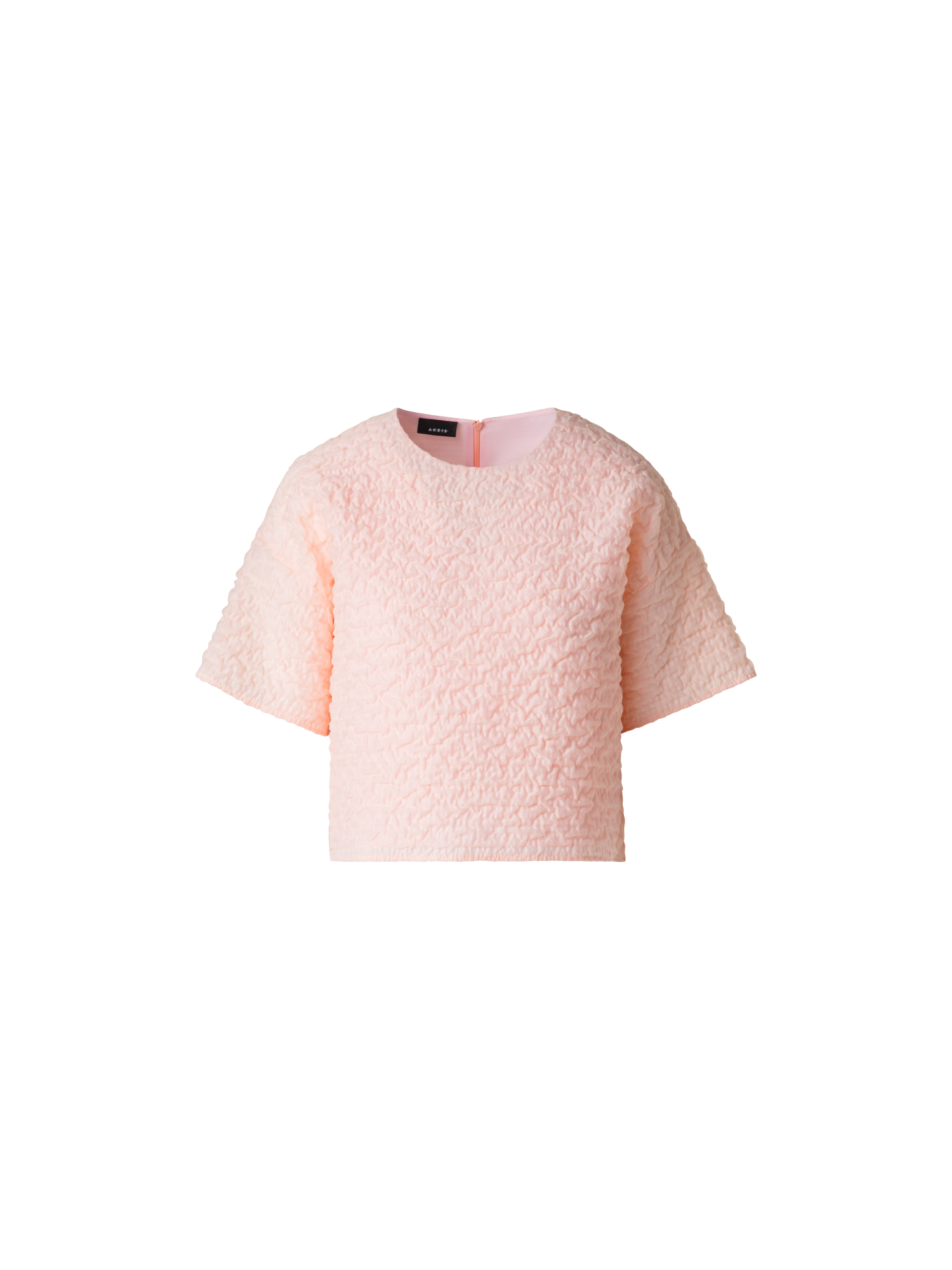 Designer Boxy Blouse in 3D Bubble Organza - pastel - pink