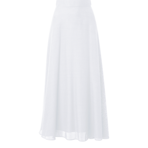 Midirock aus Viskose-Baumwoll-Open-Weave