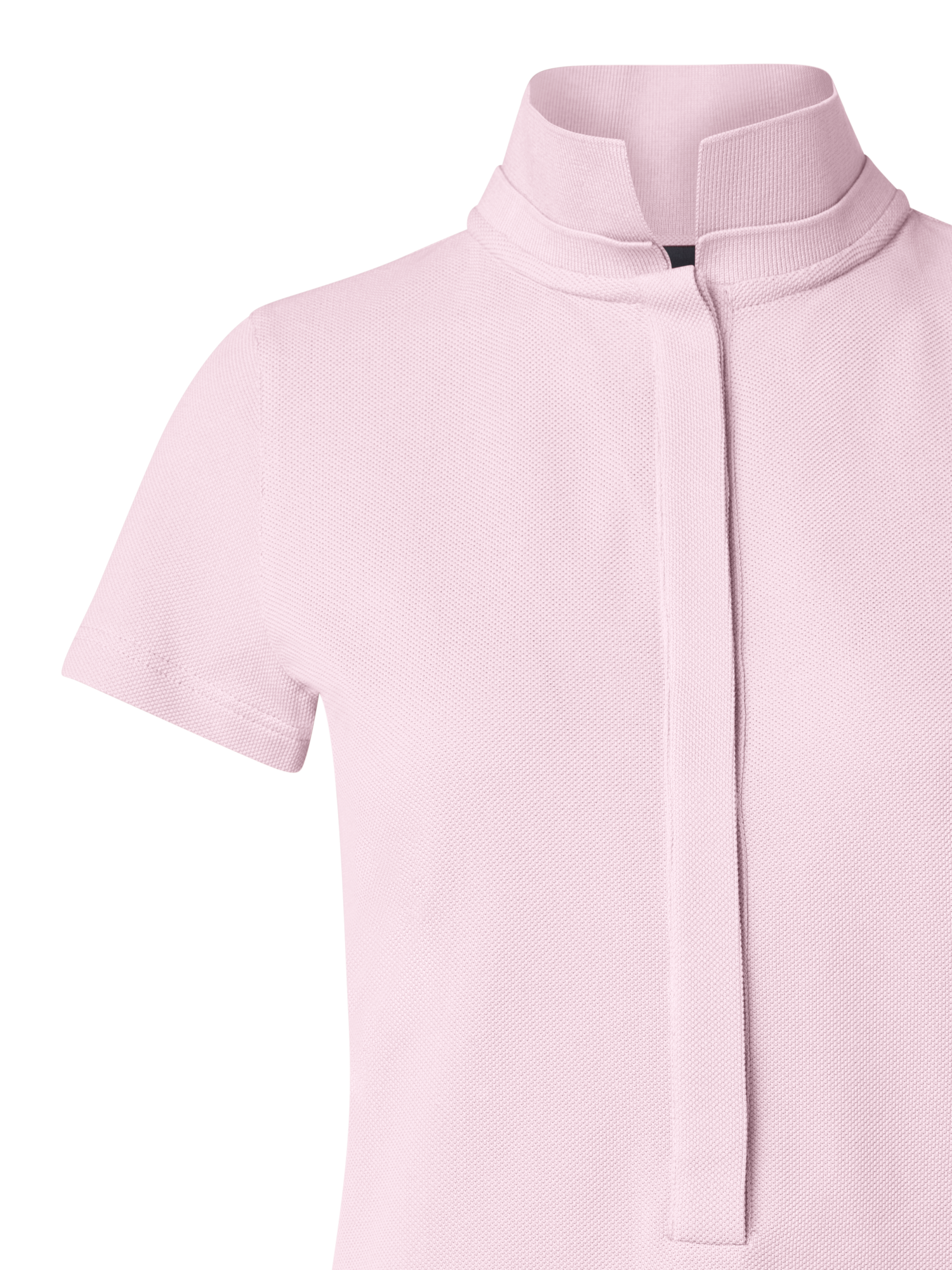 Designer Cotton Knit Polo Shirt - pastel - pink