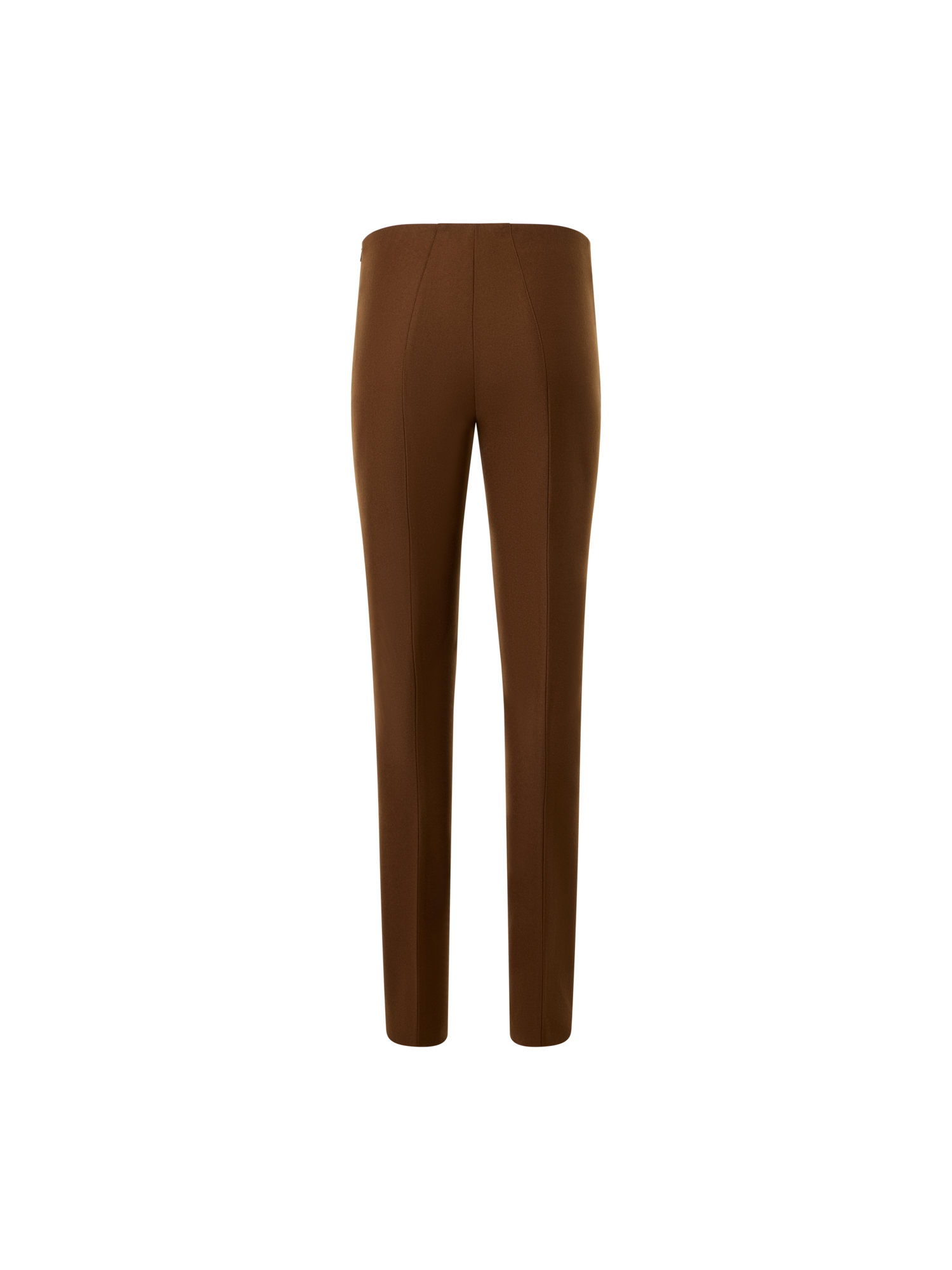 Designer Slim Wool Stretch Flannel Pants - brown