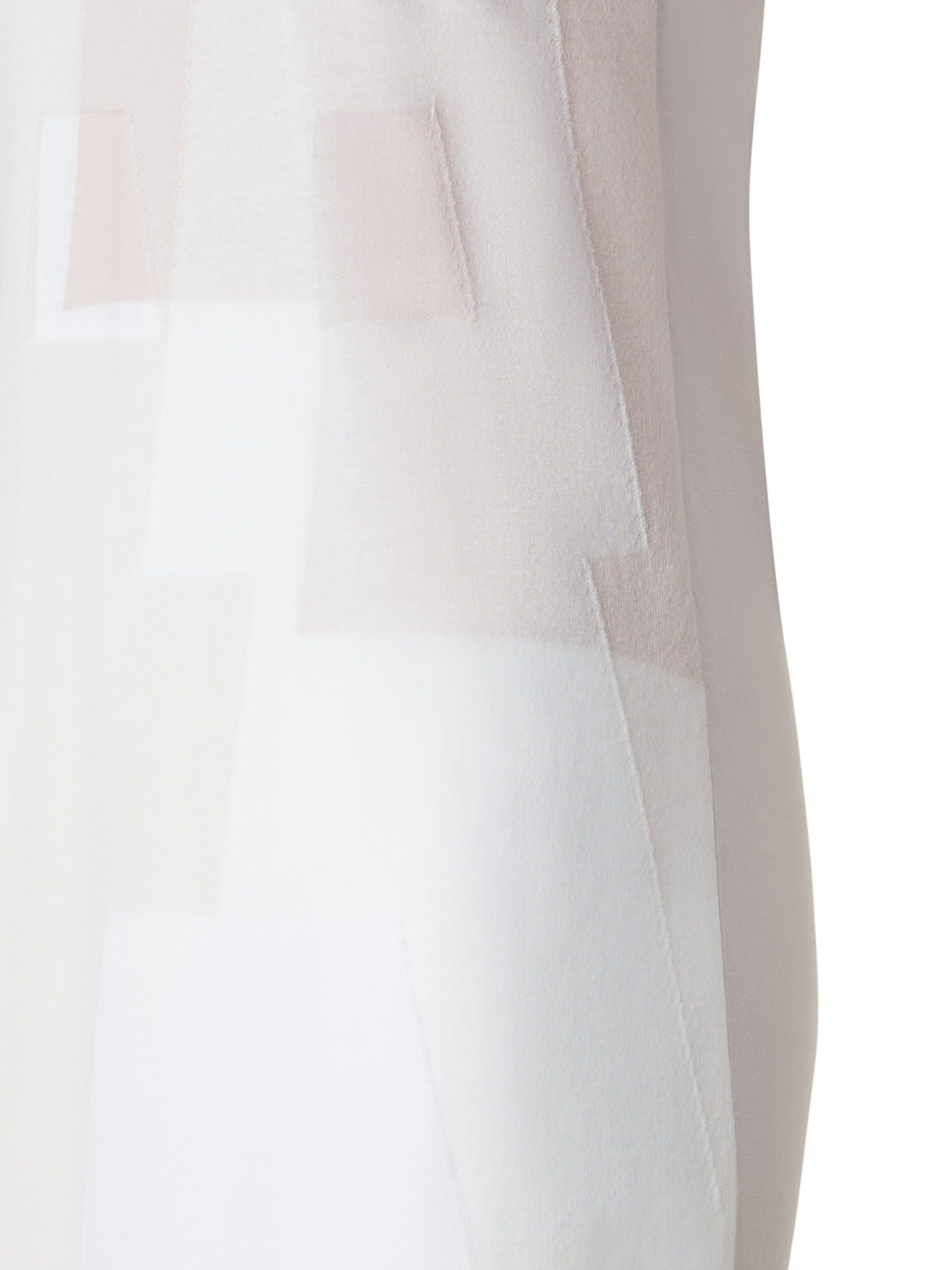 Designer Tube Knit Dress in Trapezoid Intarsia - multicolor - ecru - beige - white