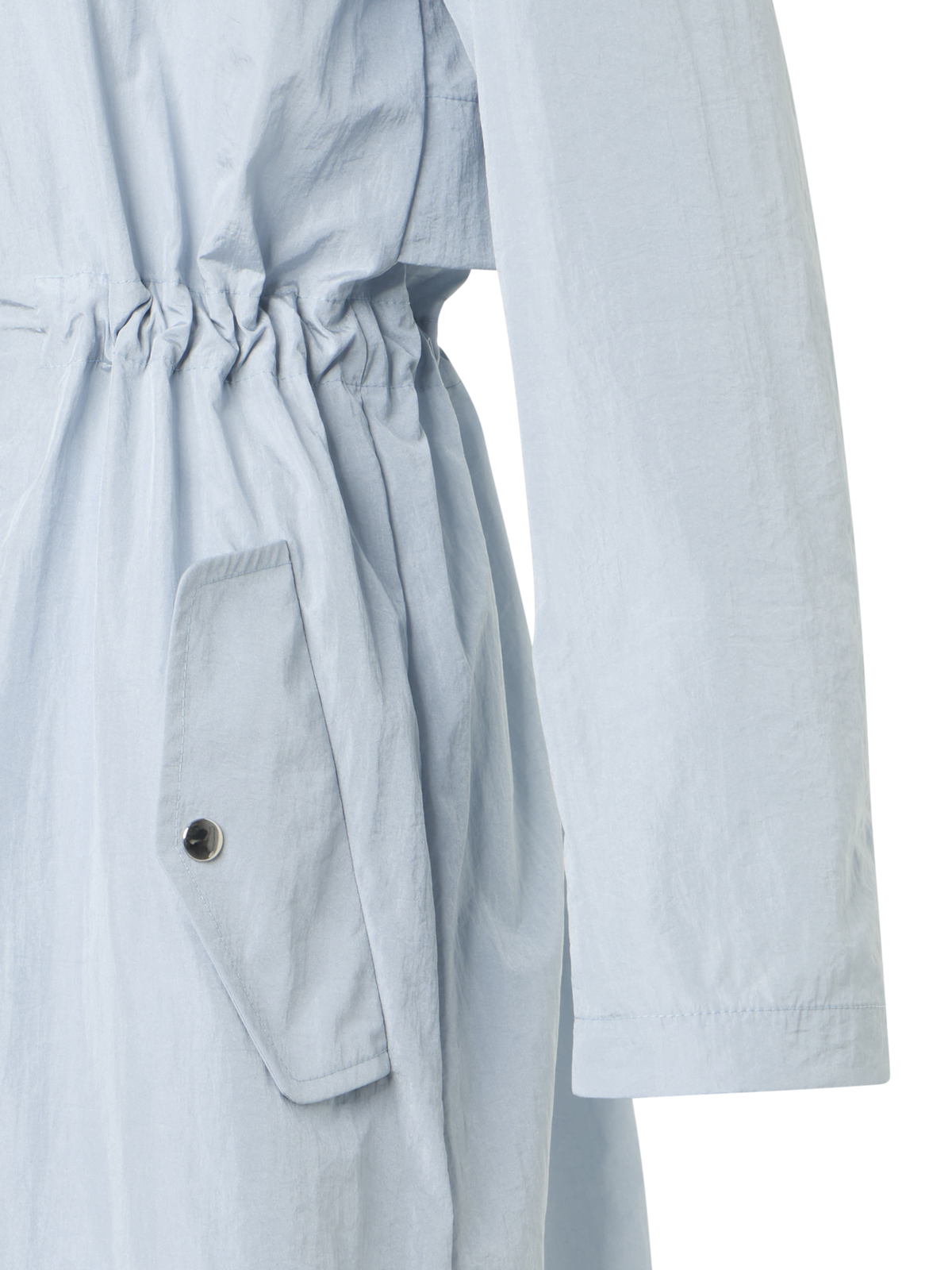 Designer Water-Repellent Lightweight Midi Parka - blue