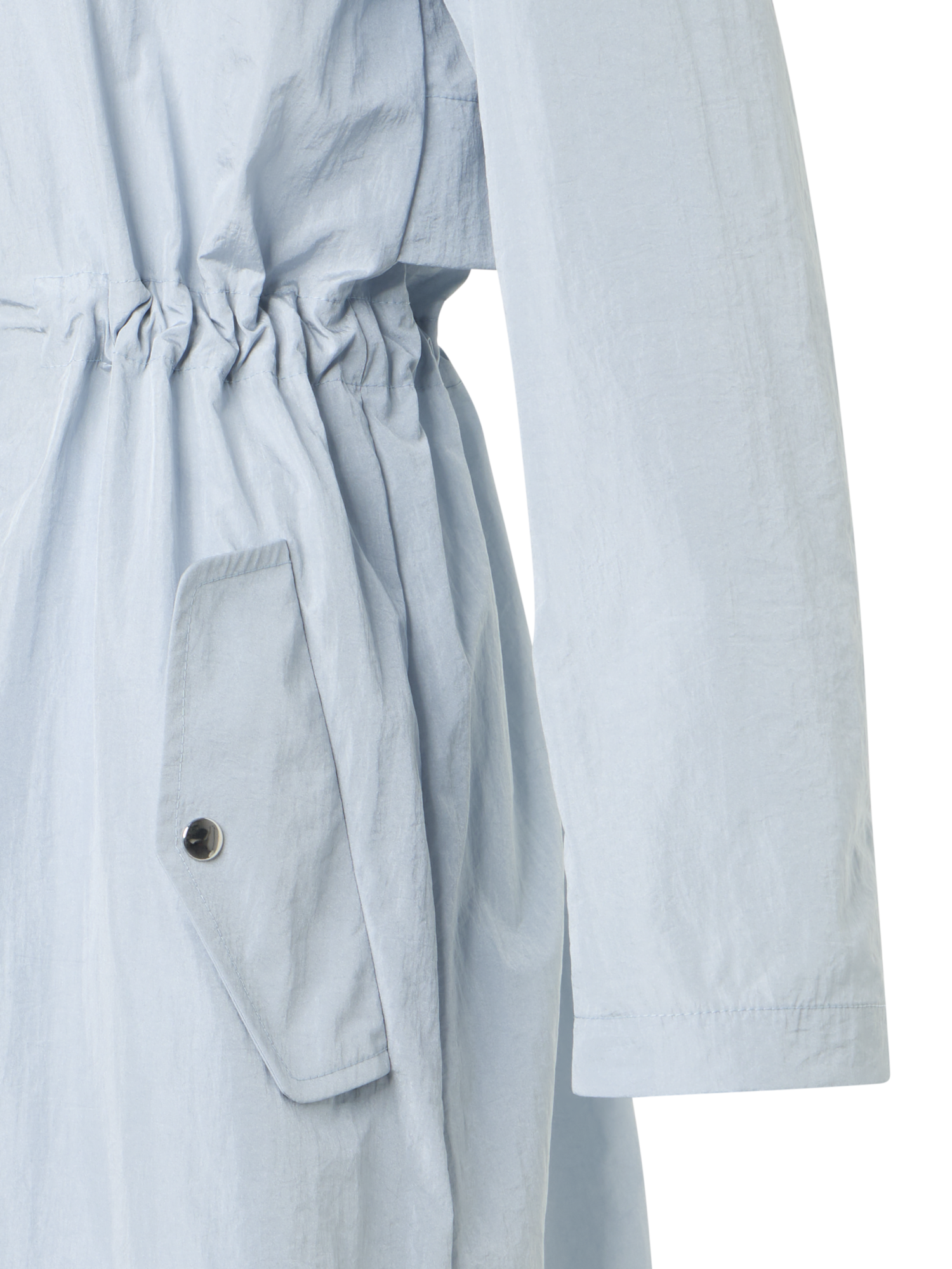 Designer Water-Repellent Lightweight Midi Parka - blue