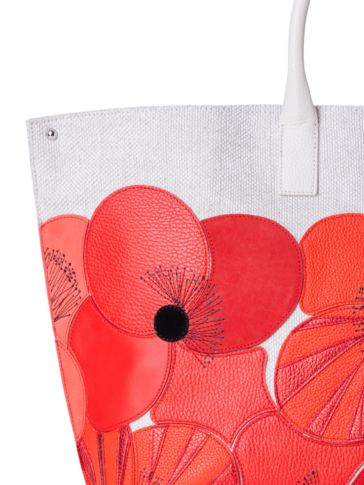 Designer Ai Medium Top Handle Tote - multicolor - red