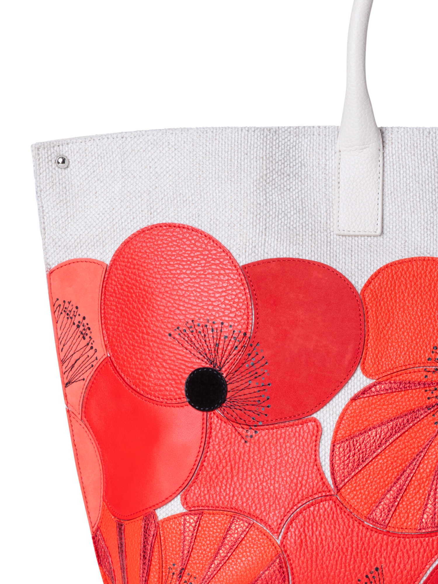 Designer Ai Medium Top Handle Tote - multicolor - red