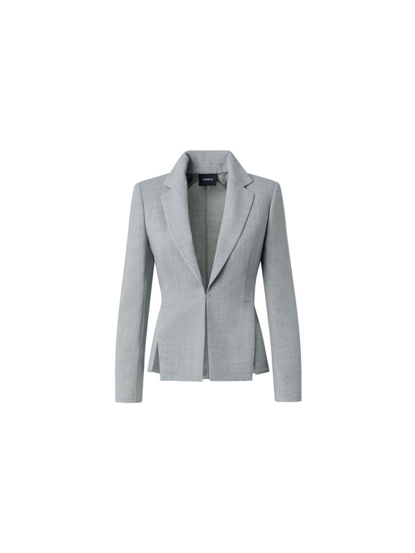 Designer Wool Double-Face Jacket - pastel - grey