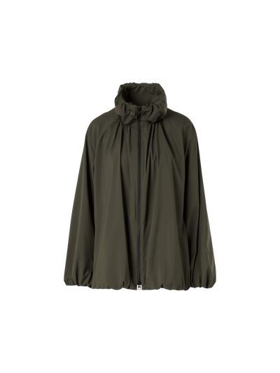Designer Water-Repellent Parachute-Taffeta Short Parka - green