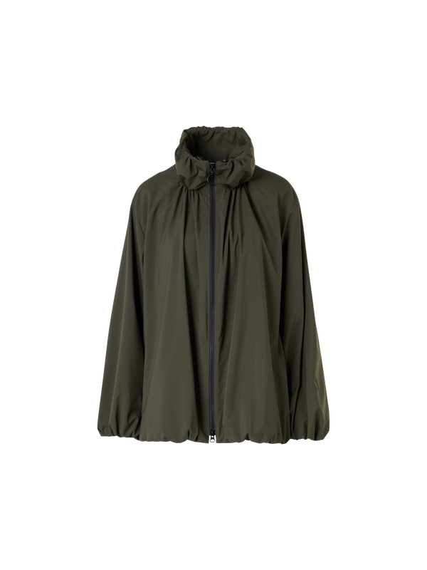 Designer Water-Repellent Parachute-Taffeta Short Parka - green