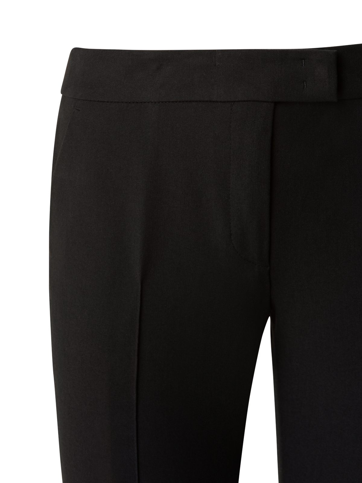 Designer Cropped Slim Pants in Cotton - black