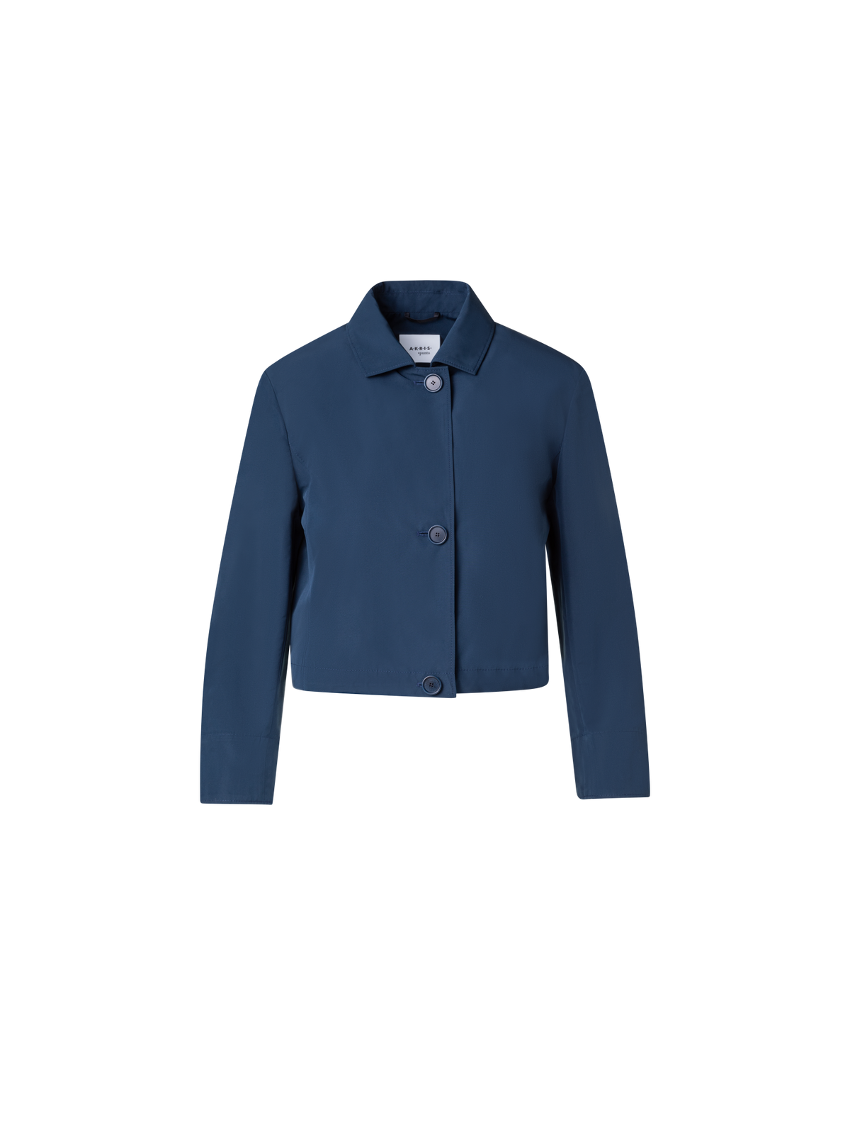 Designer Short Techno Taffeta Jacket - navy - blue