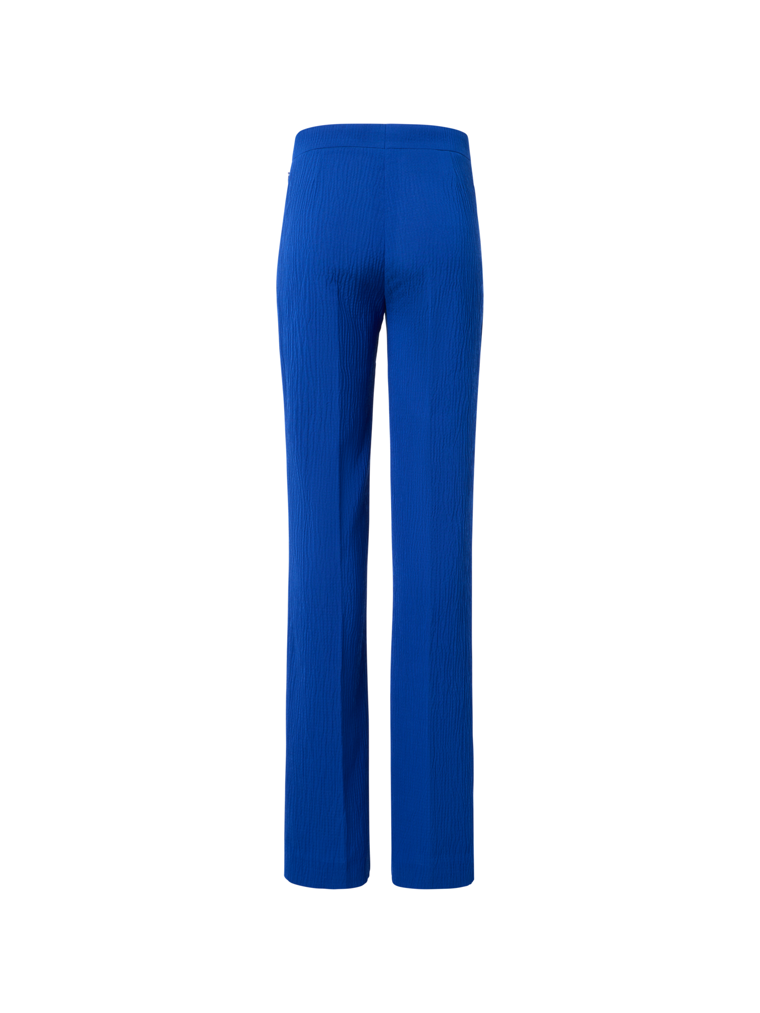 Designer Carl Straight Pants in Structured Cotton Silk - blue