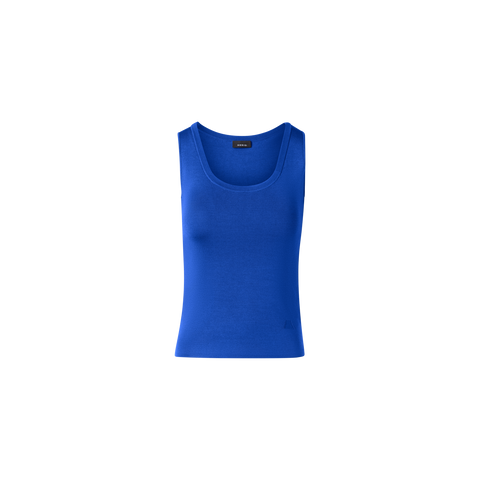 Fitted Stretch Silk Knit Tank Top