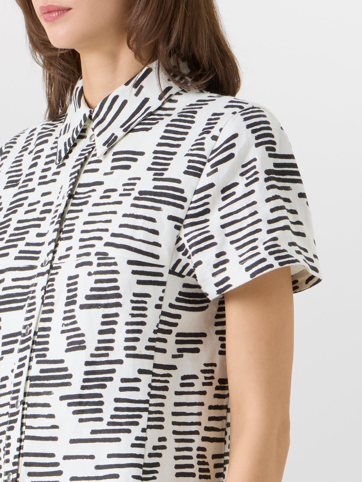 Designer Short-Sleeve Dance Movements Polo Dress - multicolor #editorial