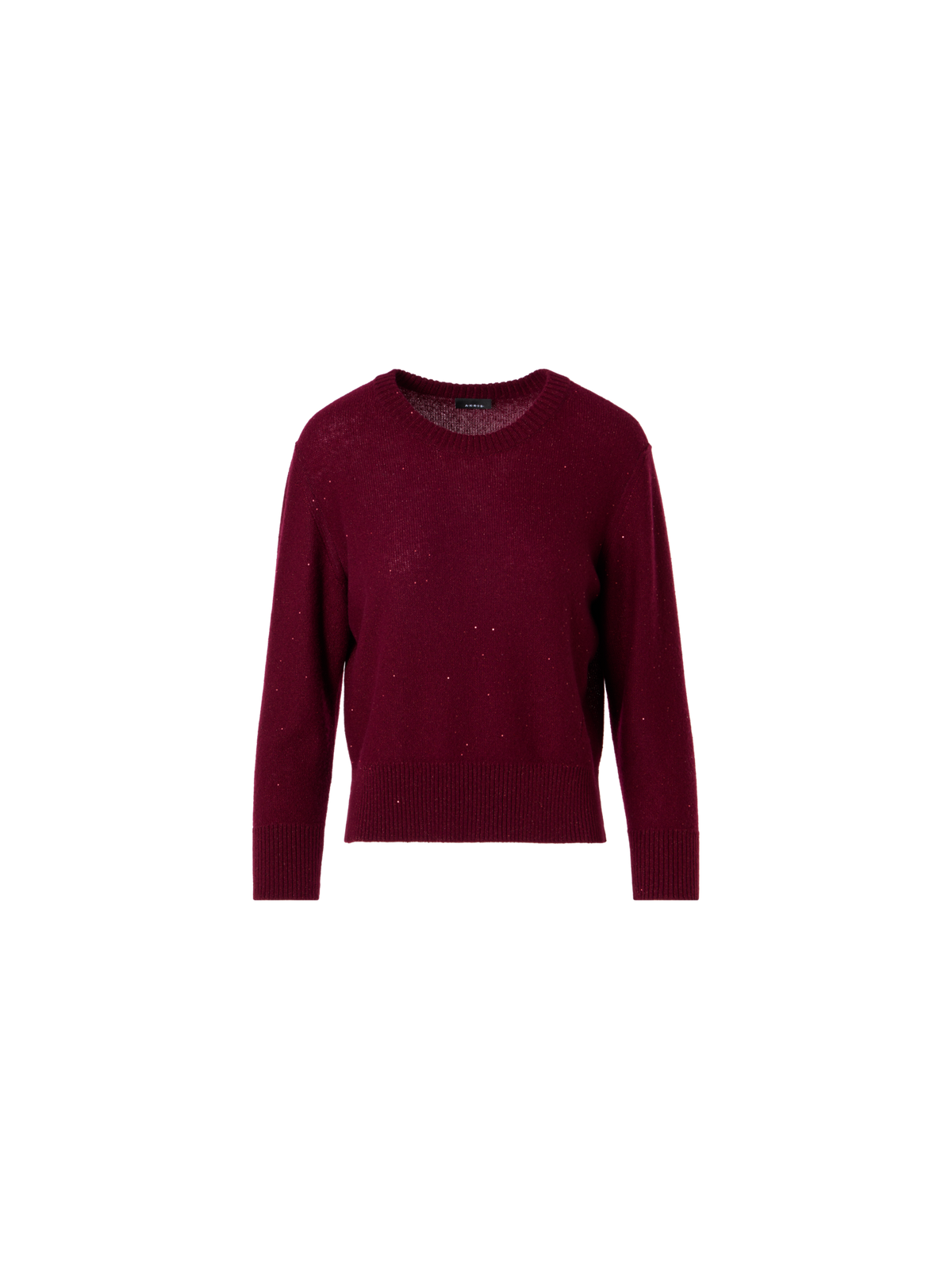 Designer Cashmere Sweater with Fine Sequins - red