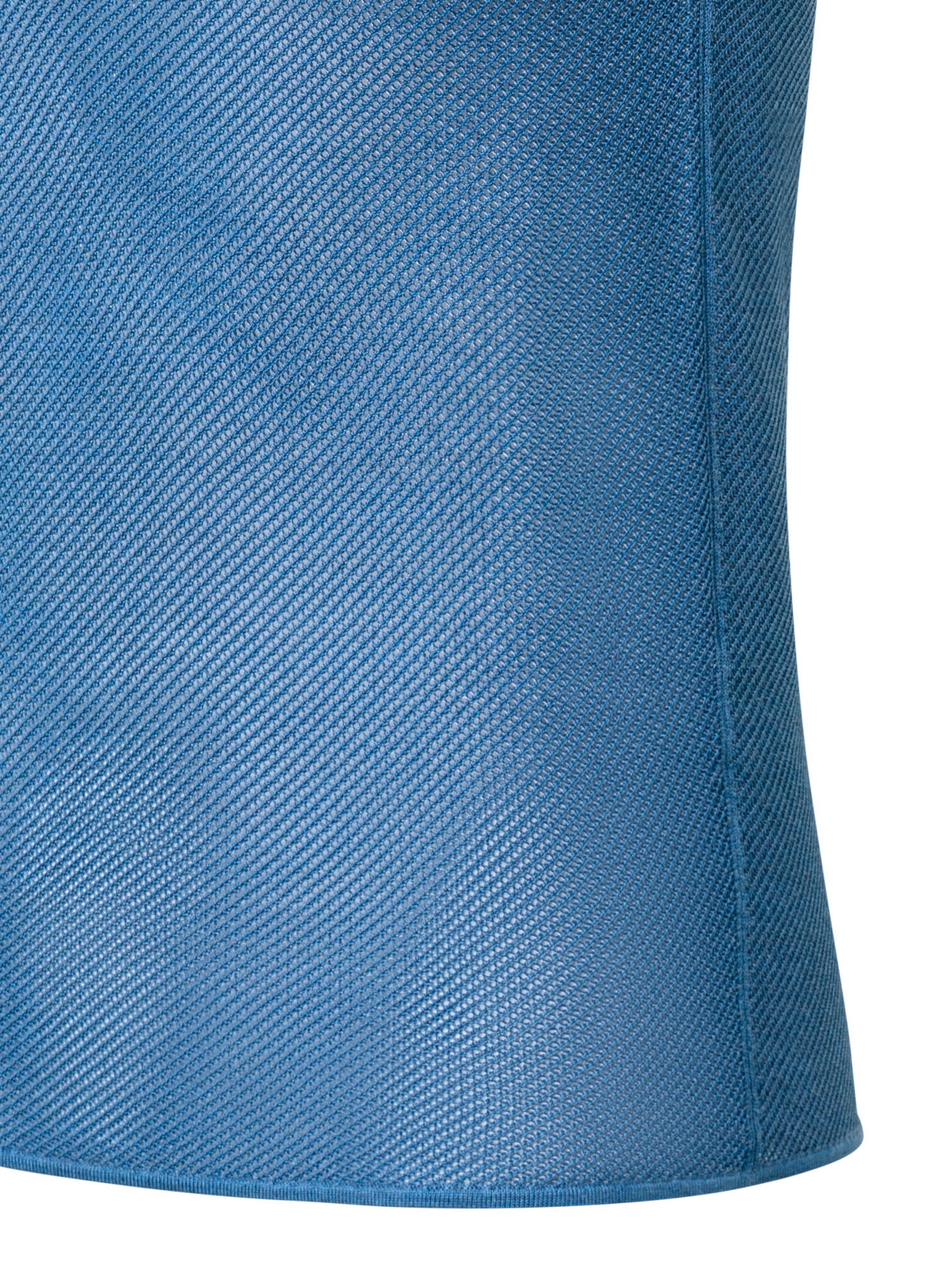 Designer Silk Mesh Knit Tank - blue