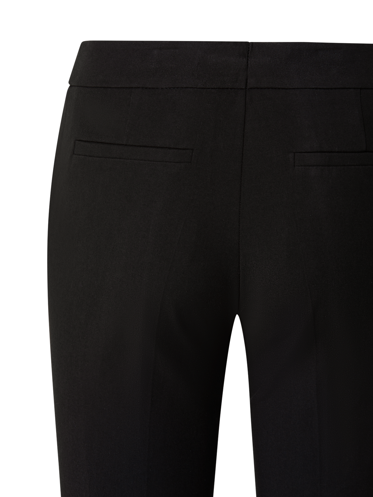 Designer Cropped Slim Pants in Cotton - black