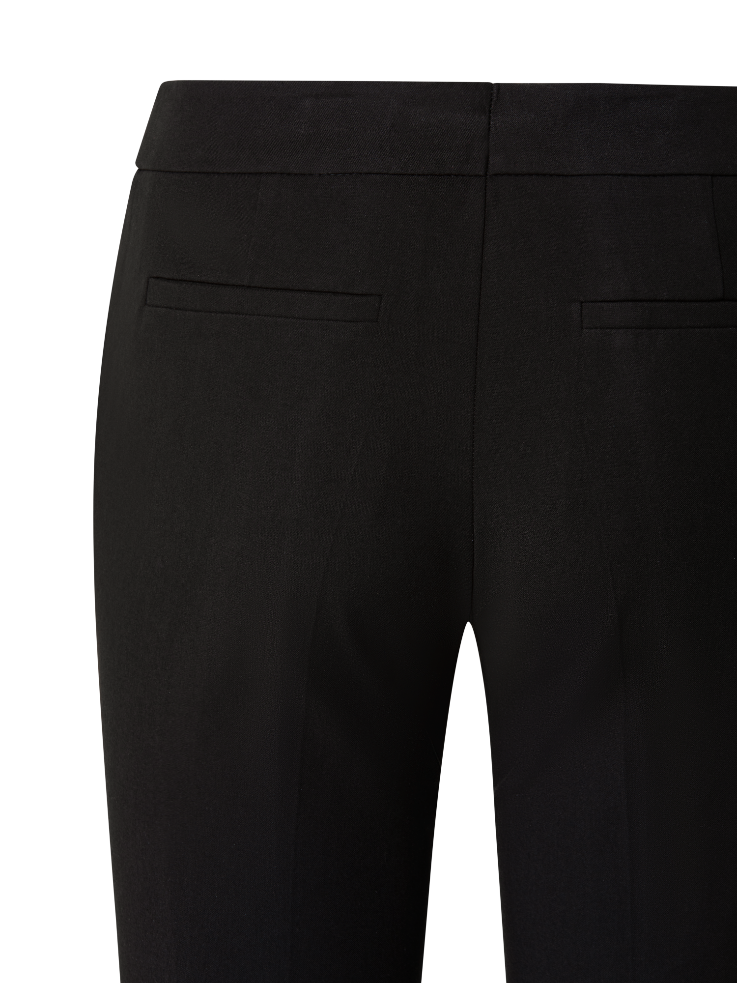 Designer Cropped Slim Pants in Cotton - black