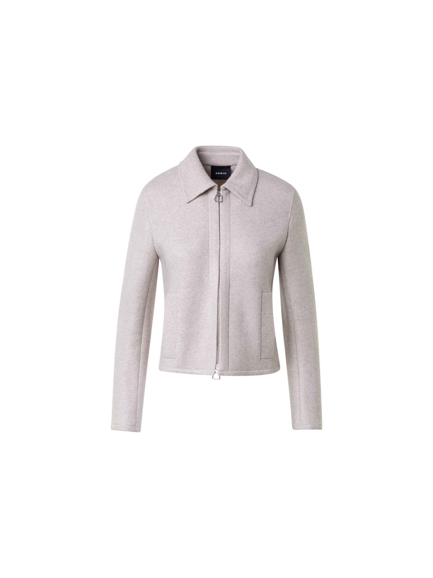 Designer Short Jacket in 100% Cashmere - grey