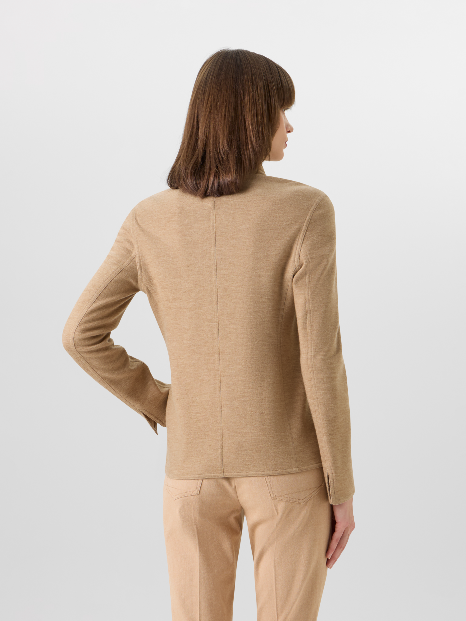 Designer Lima Short Jacket in Cashmere-Jersey - brown 