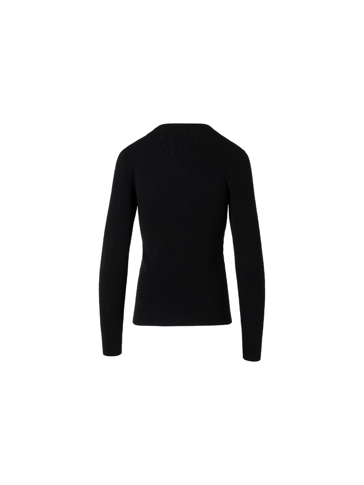 Designer Long-Sleeve Dance Movement Jacquard Knit Sweater - black