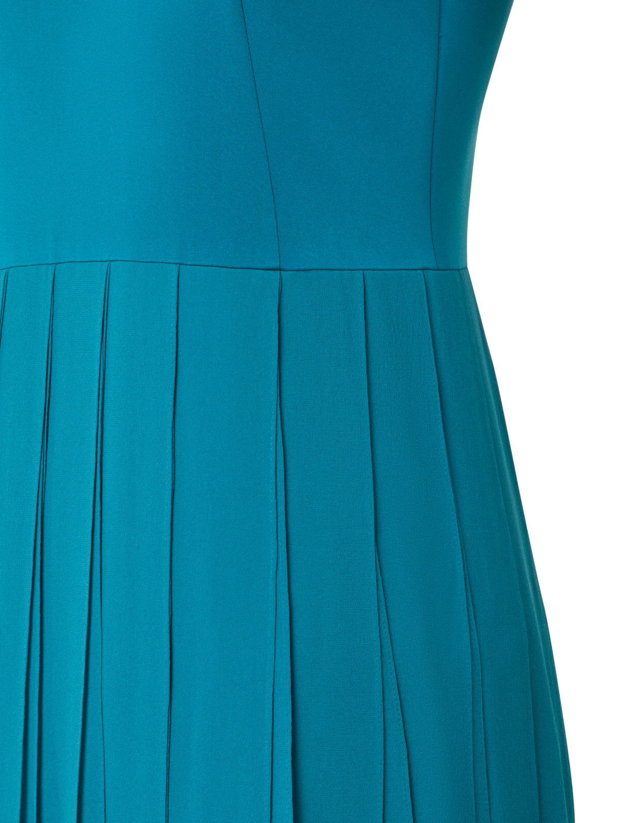 Designer Silk Gown with Flowing Ribbons Skirt - blue