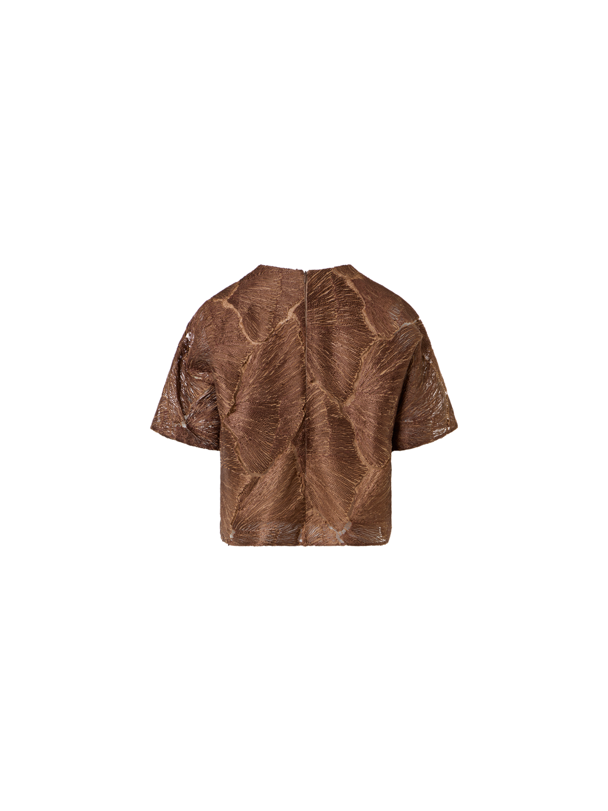 Designer Lacquered Sea Fan Lace Boxy Blouse