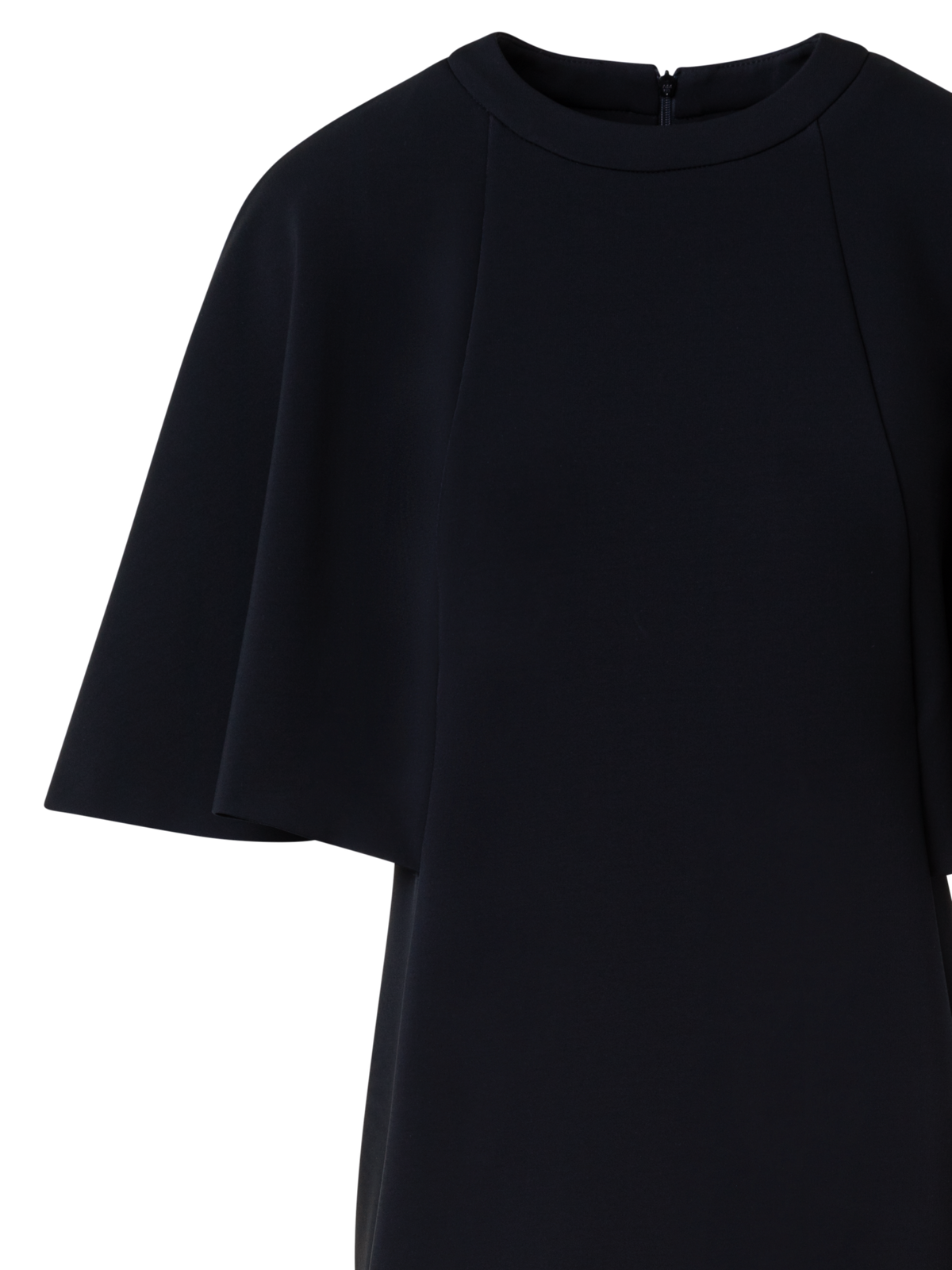 Designer Jersey Kimono Sleeves Dress - black