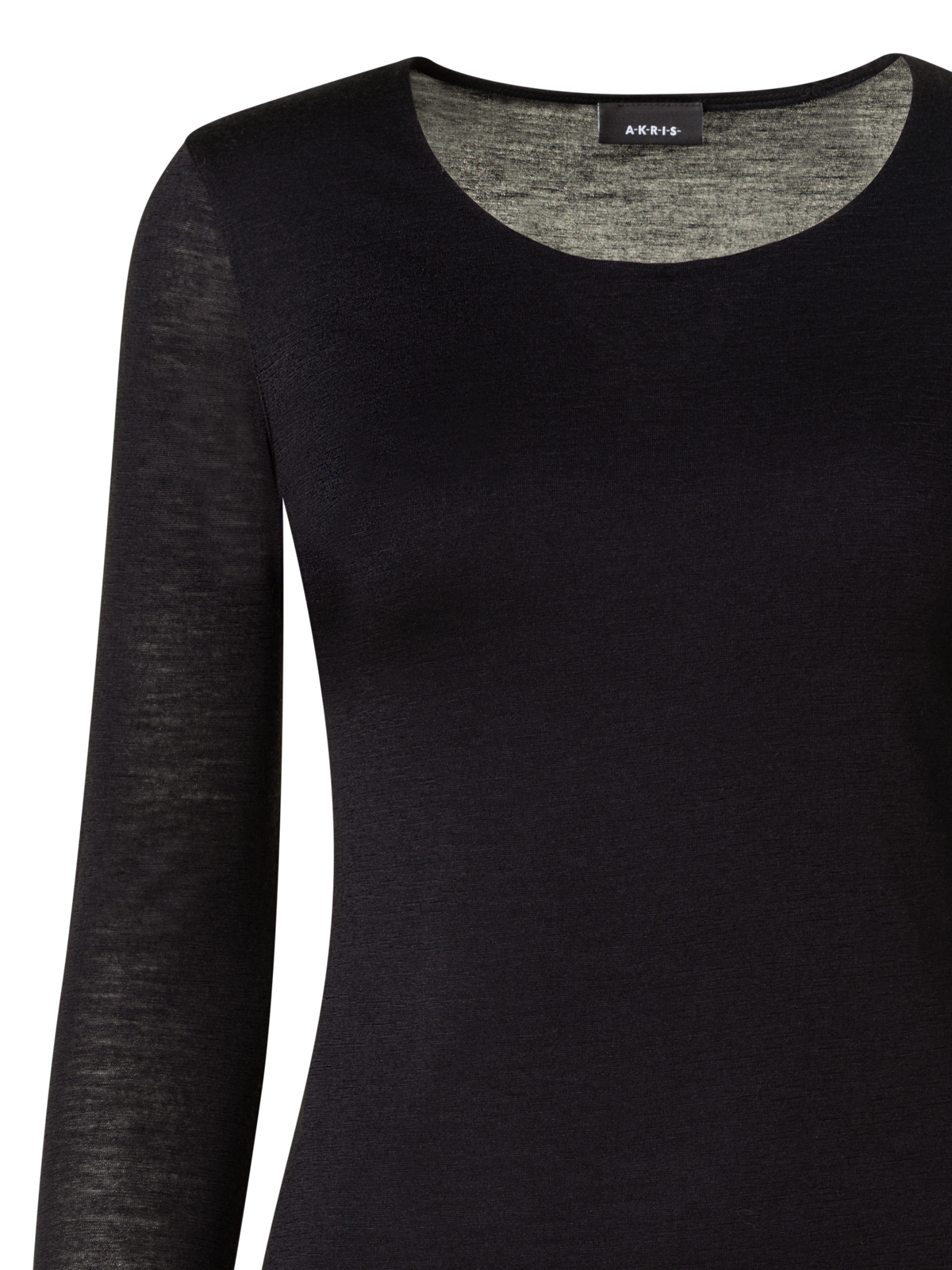 Designer Shirt from Cashmere Silk Jersey  - black
