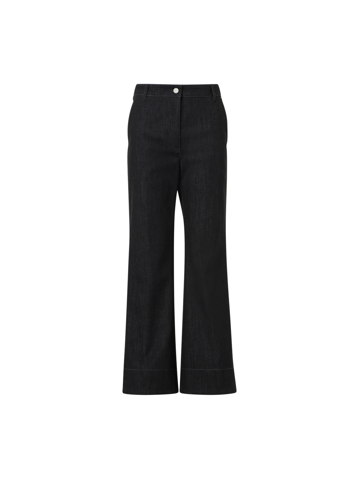 Designer Bootcut Cotton Denim Pants - black
