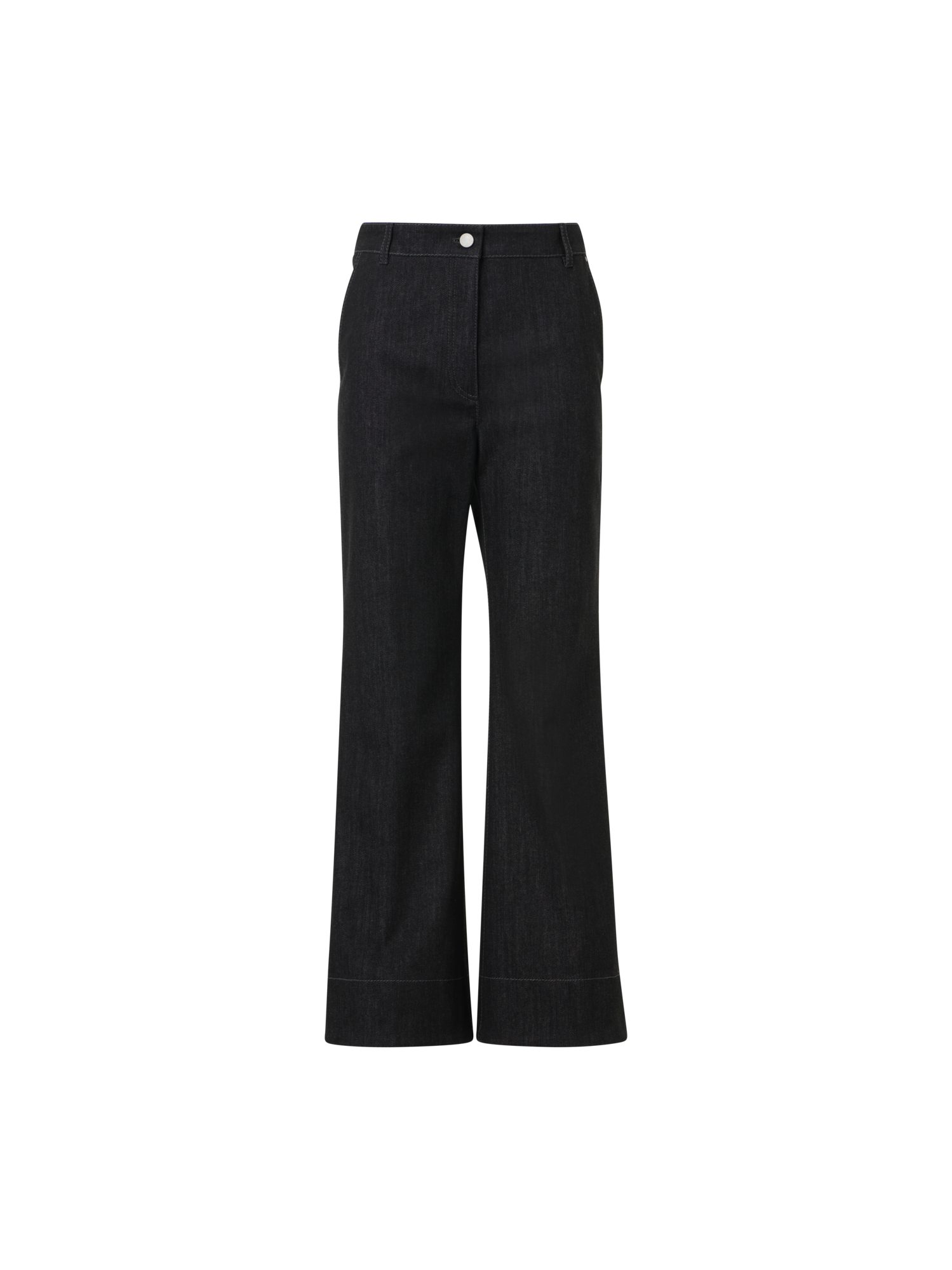 Designer Bootcut Cotton Denim Pants - black