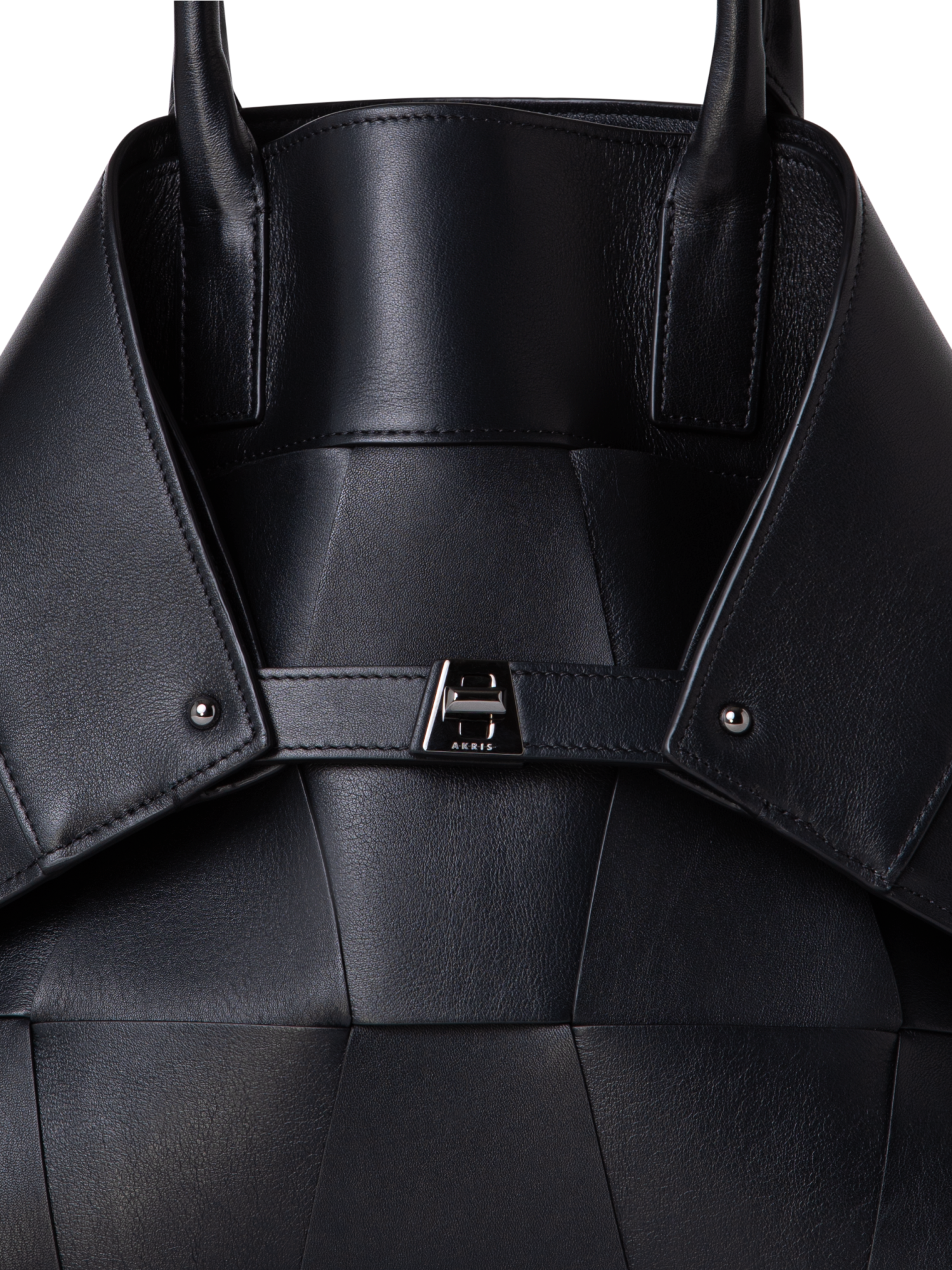 Designer Ai Medium Top Handle Tote - neutral - black