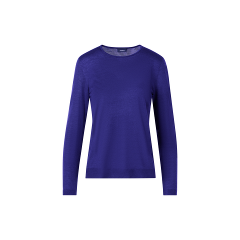 Langärmeliger Strickpullover aus Kaschmir-Seide
