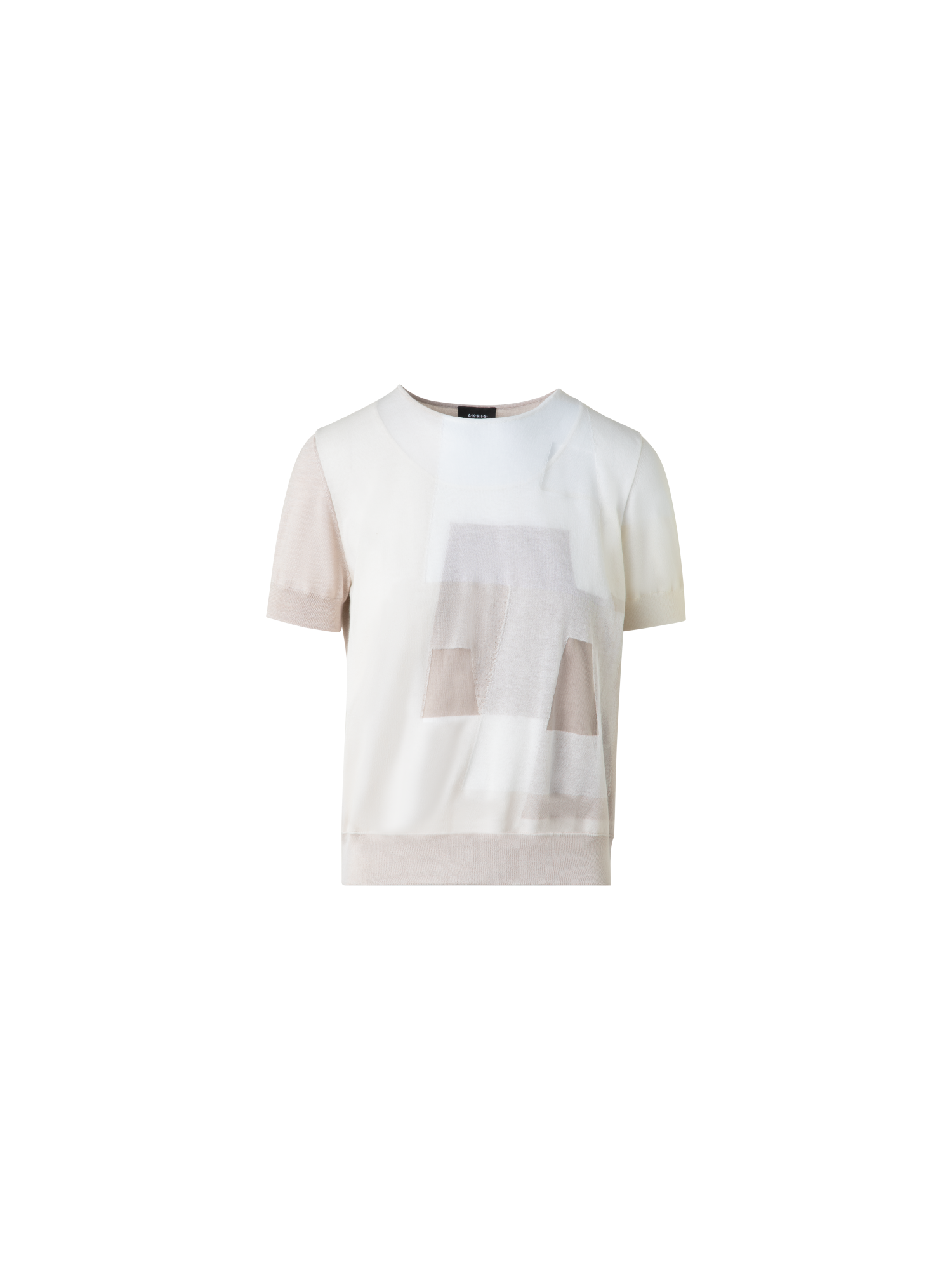 Designer Double Layer Intarsia Knit Sweater - neutral - pastel - multicolor - ecru - beige - white