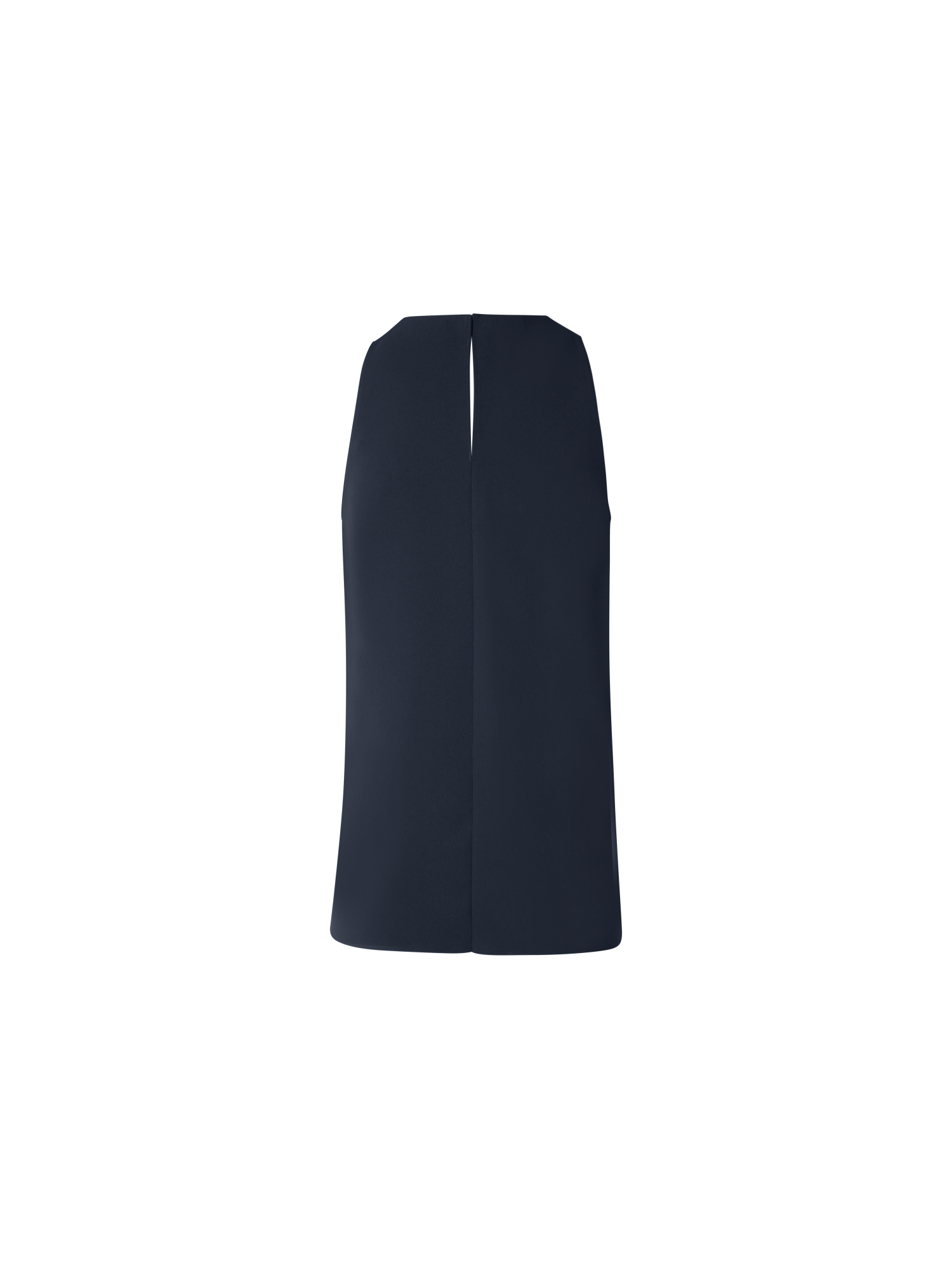 Designer Sleeveless Laser Cut Blouse - navy - blue