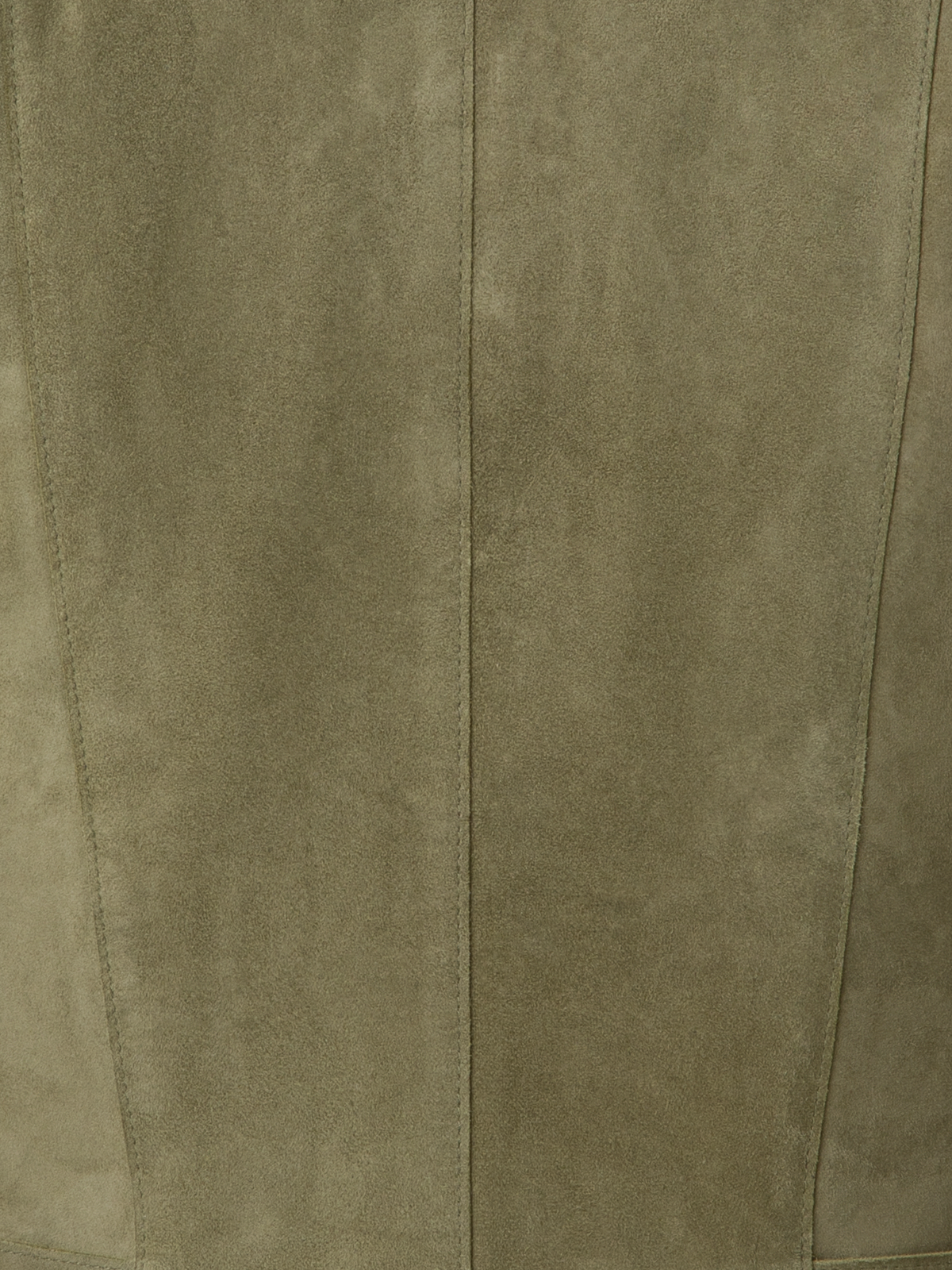Designer Fitted Suede Utility Jacket - neutral - green