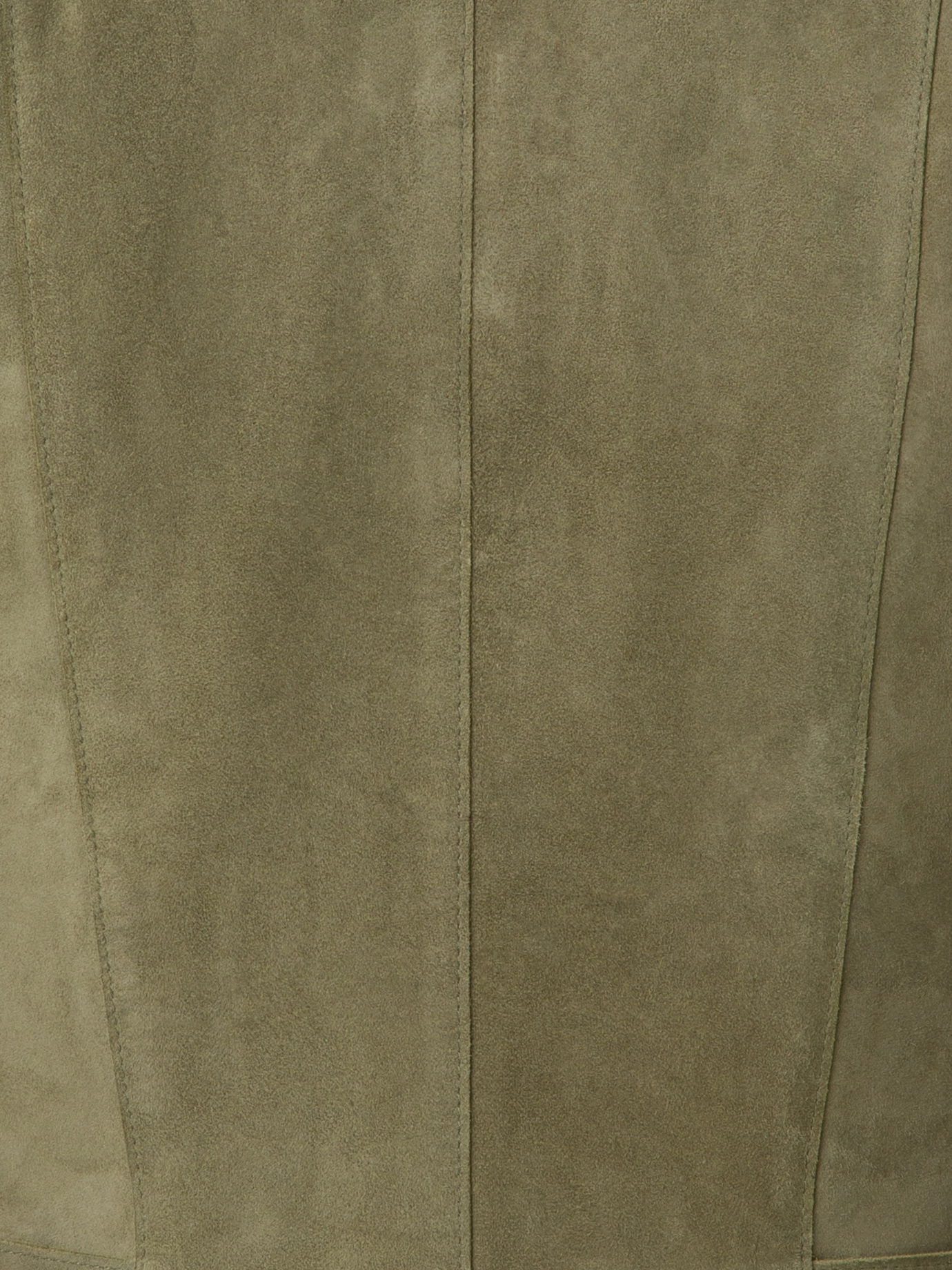 Designer Fitted Suede Utility Jacket - neutral - green
