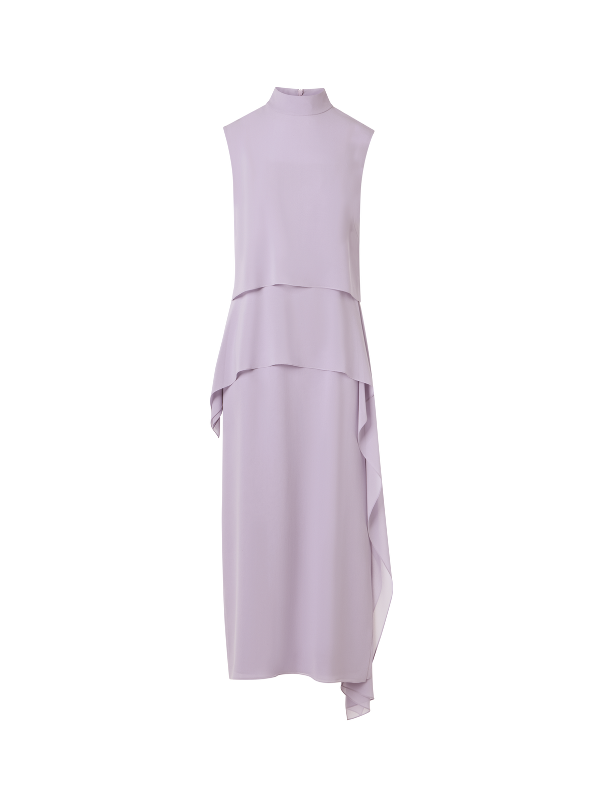 Designer Sleeveless Silk Georgette Dress - pastel