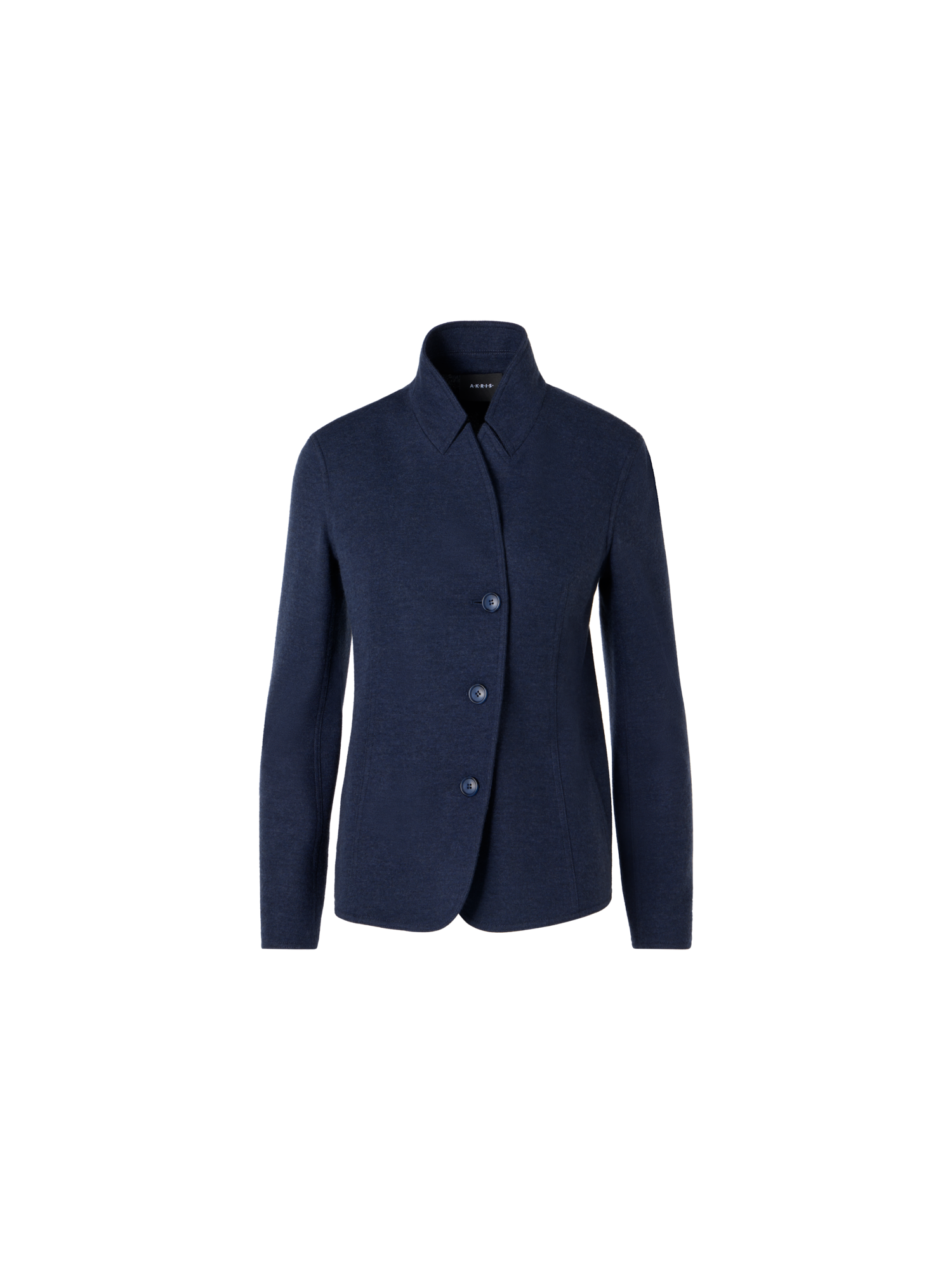 Designer Lima Short Jacket in Cashmere-Jersey - blue
