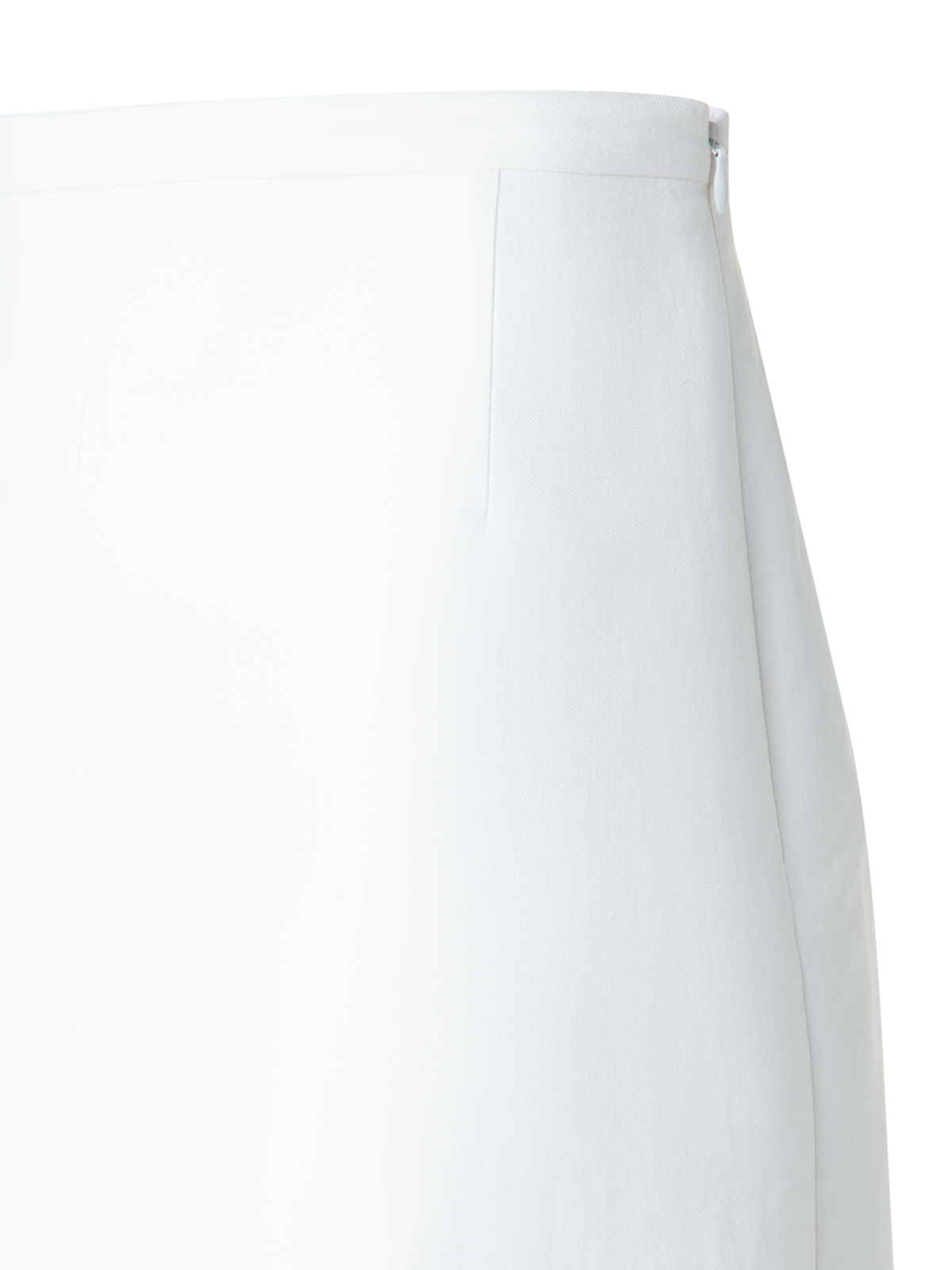 Designer A-Line Skirt in Cotton Silk Double-Face - neutral - ecru - white