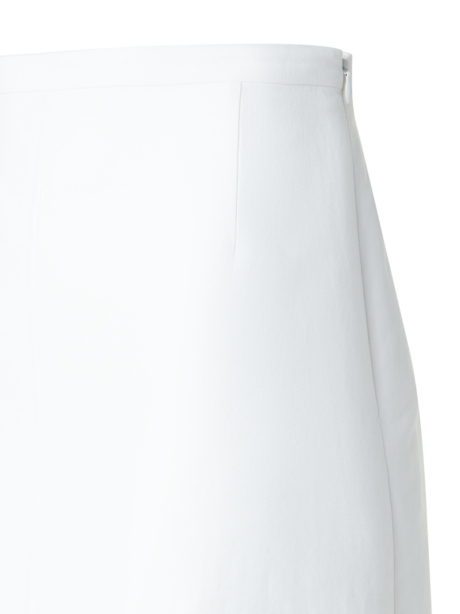 Designer A-Line Skirt in Cotton Silk Double-Face - neutral - ecru - white