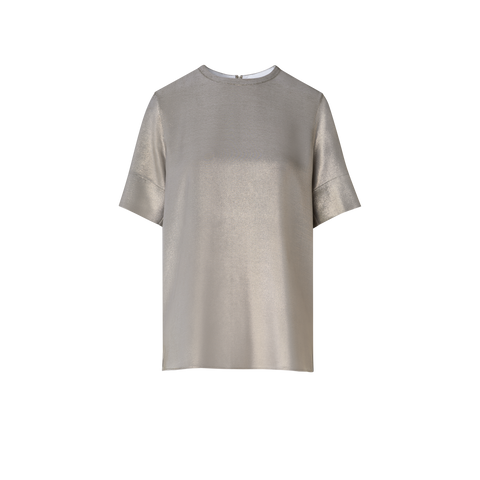 Oversize T-Shirt Blouse in Silk Lurex