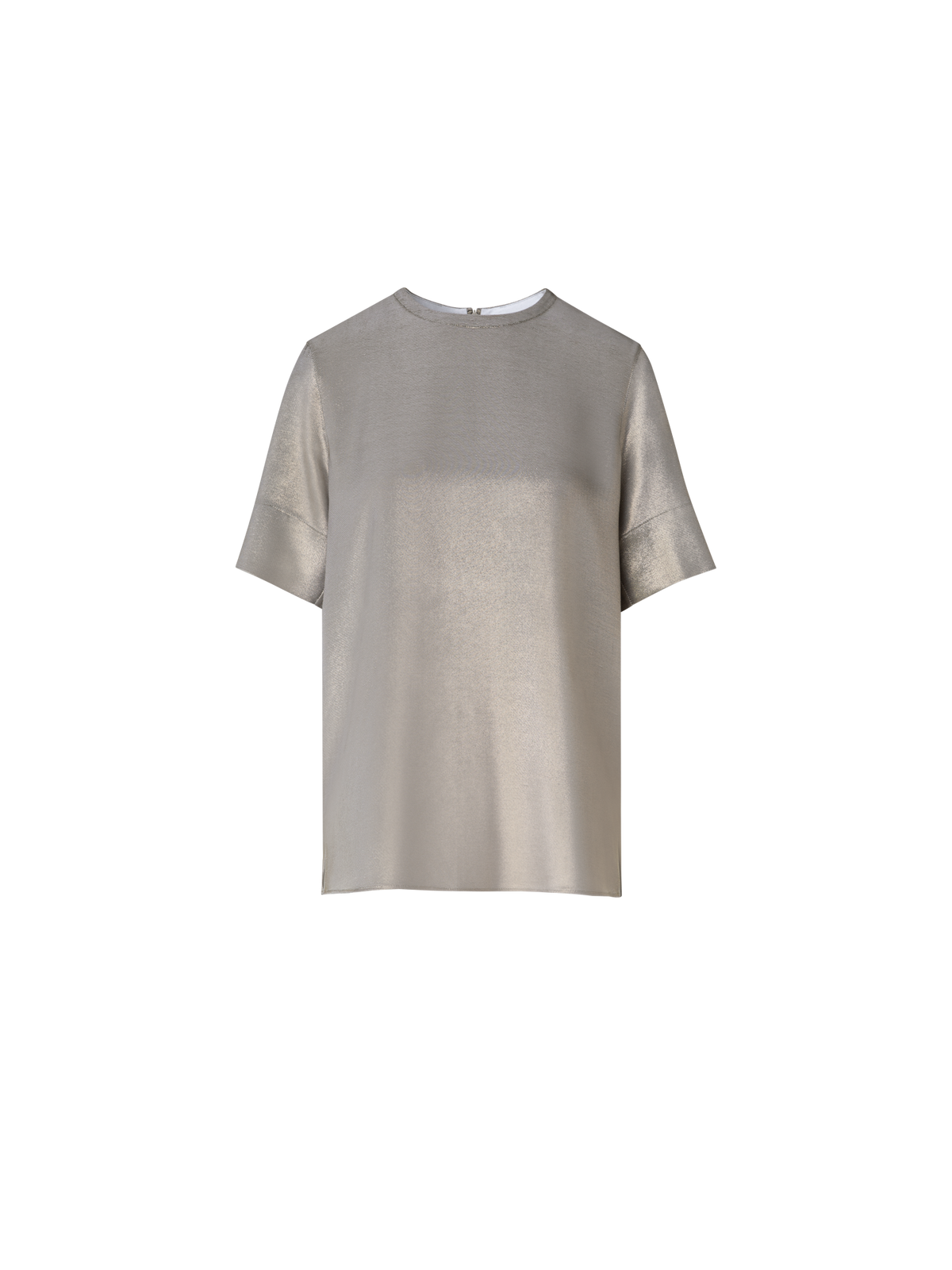 Designer Oversize T-Shirt Blouse in Silk Lurex - gold
