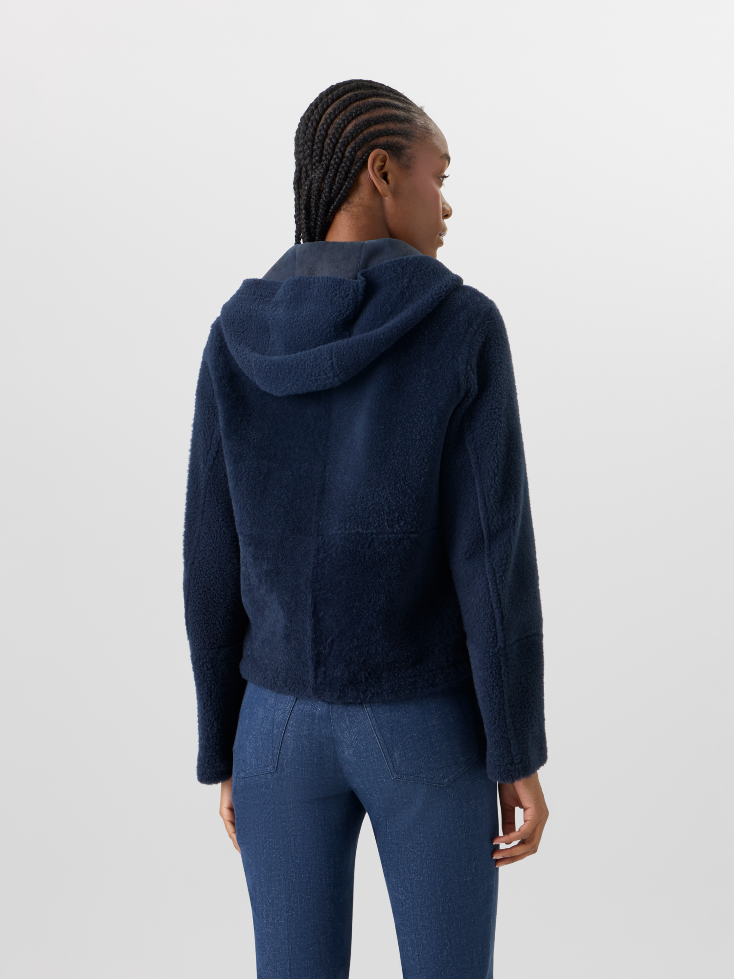 Designer Dino Shearling Jacket - black 